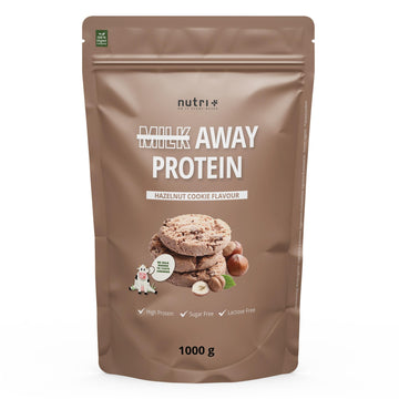 Vegan Protein Powder Hazelnut Cookie - Milk Away Vegan Protein Without Soy 1kg Nutri + Au supplements