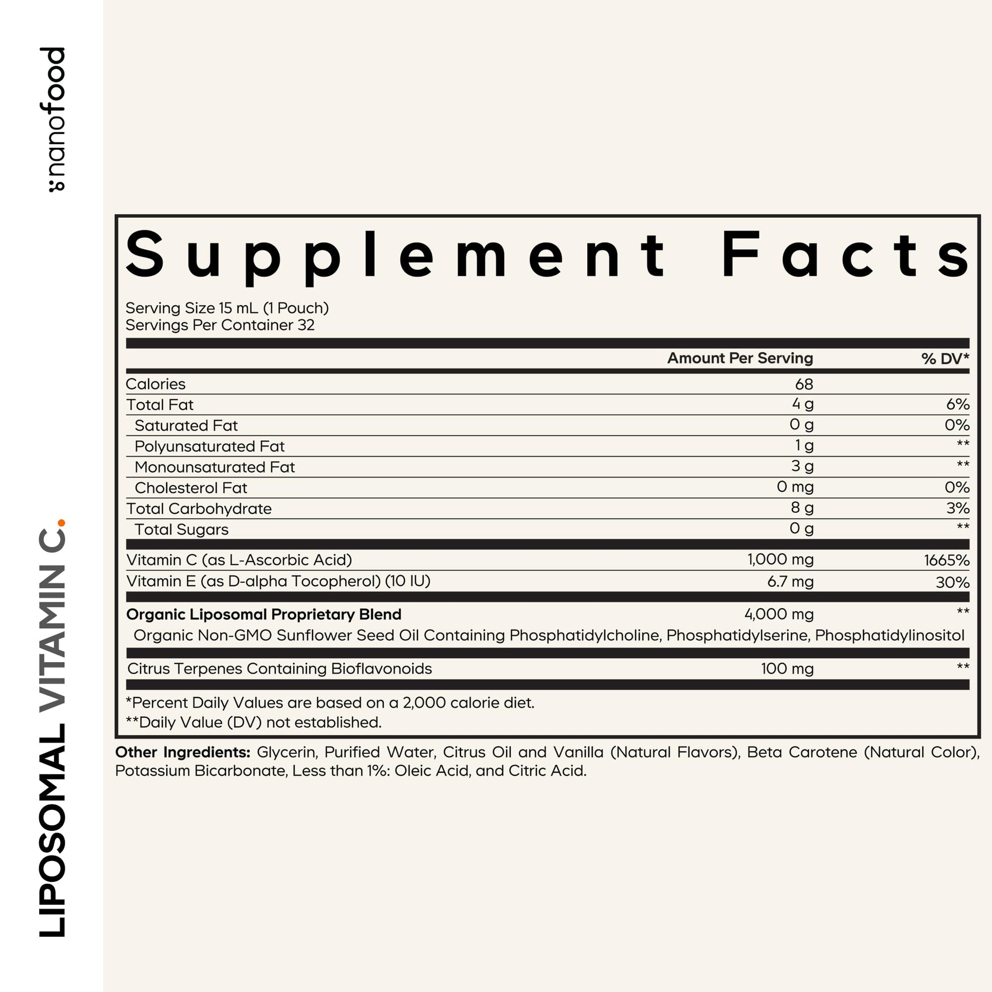 Codeage Liposomal Vitamin C Liquid 1000mg Vitamin C, 4000mg Essential Phospholipids, Supplement For Daily Immune Support, Liposomes For Absorption, Citrus Bioflavonoids, Vitamin E, Non-GMO, 32 Pouches Codeage Au supplements