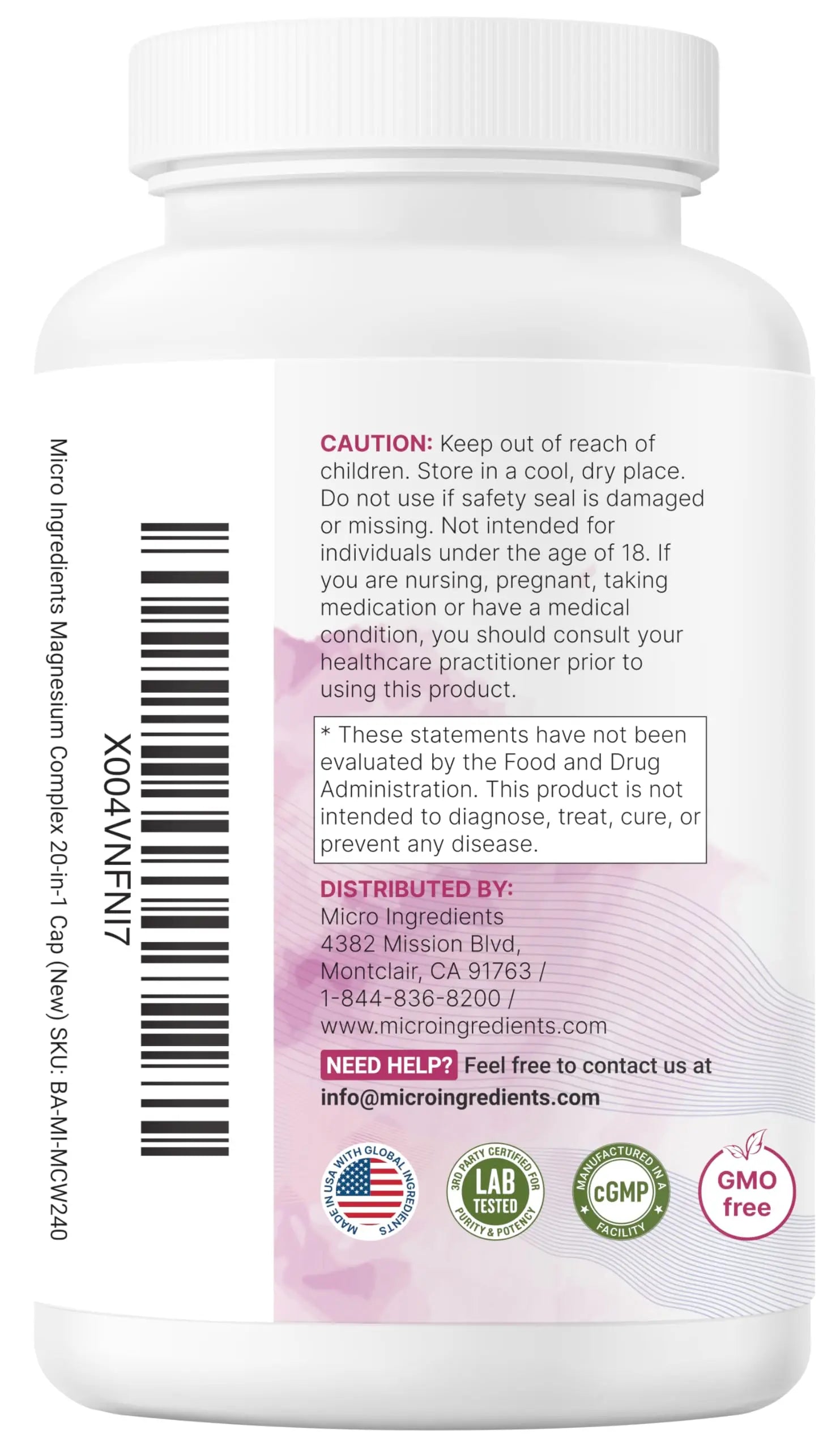 Magnesium Complex for Women, 240 Vegetarian Capsules | 20-in-1 Formula - Magnesium Blend with Vitamin D3, K2, Ashwagandha & More | Filler Free, Non-GMO Micro Ingredients Au supplements