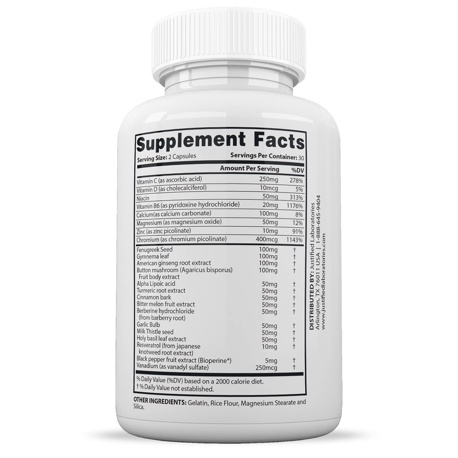 Justified Laboratories (2 Pack Blood Balance Max 1295MG Formula Supplement Pills Justified Laboratories Au supplements