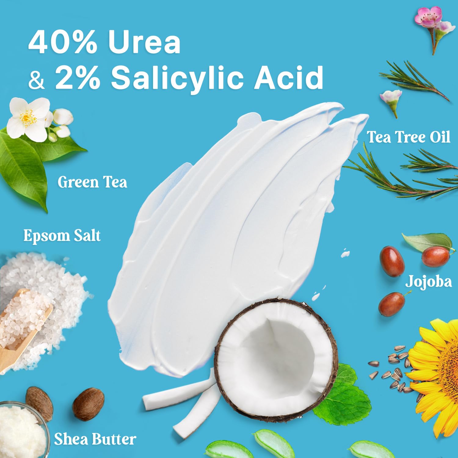 Ebanel Bundle of 40% Urea Cream 4.6 Oz, and Fungus Treatment 1 Oz Ebanel buy supplements Au