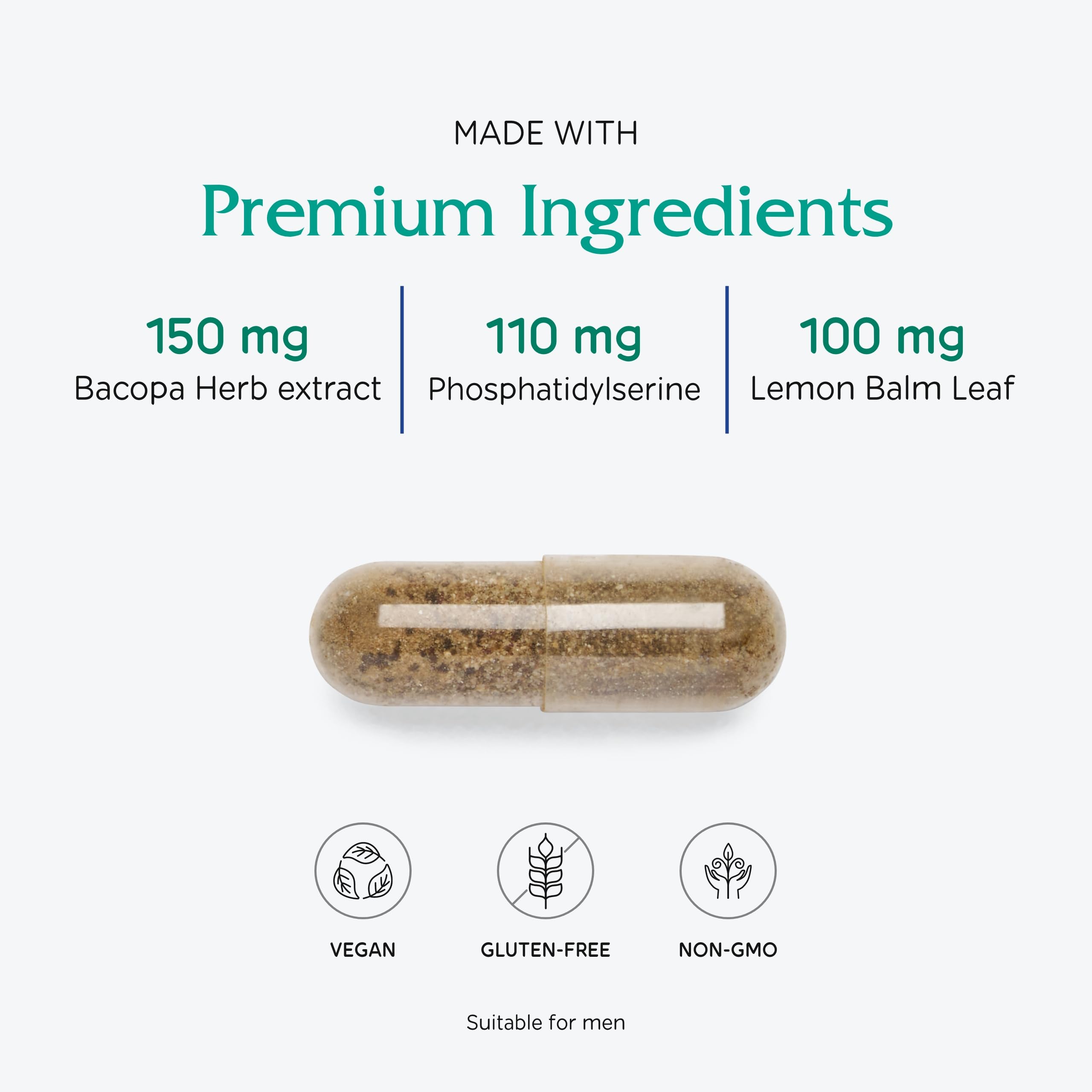 Vitanica MindBlend, Brain Support, Vegan, 60 Capsules Vitanica Au supplements