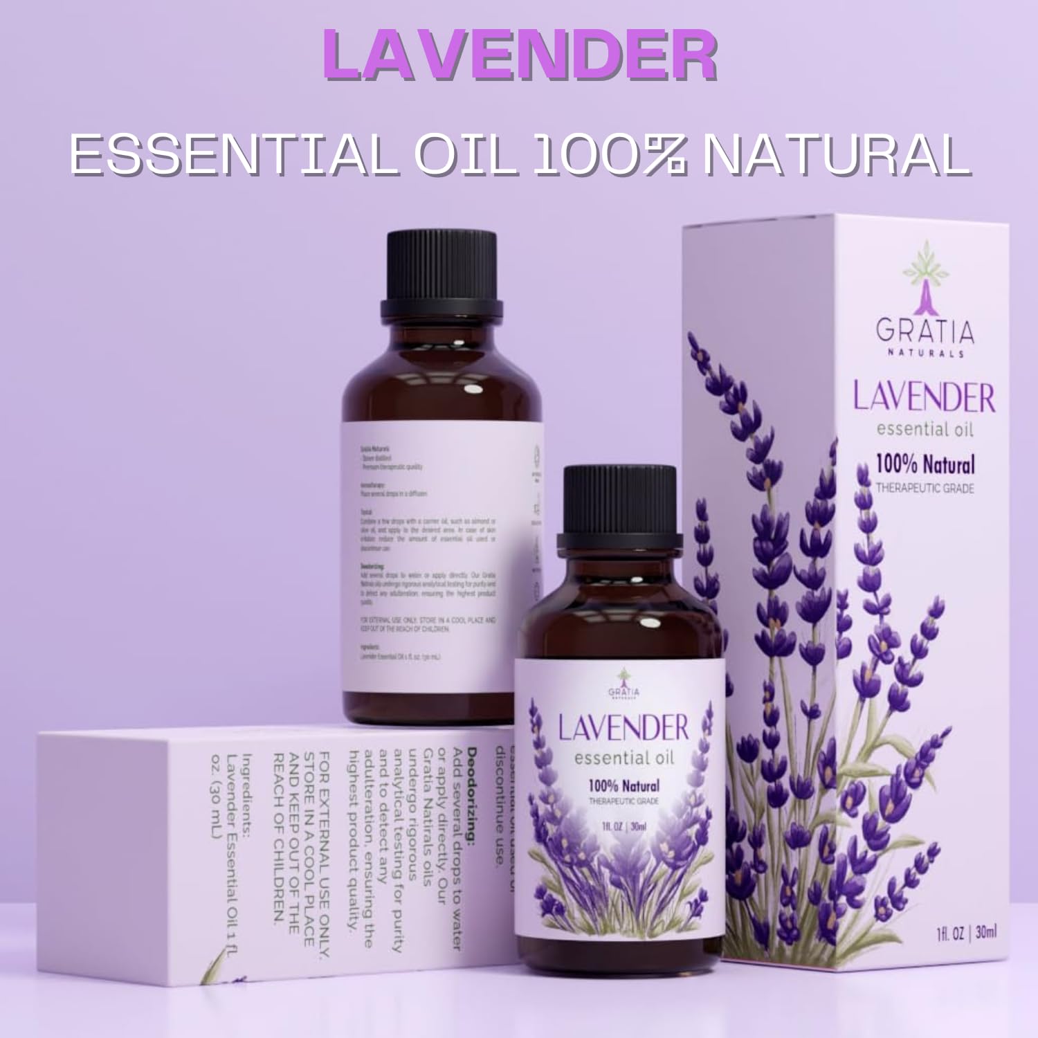 Gratia Naturals Lavender Essential Oil - 100% Pure and Natural … GRATIA NATURALS Au supplements