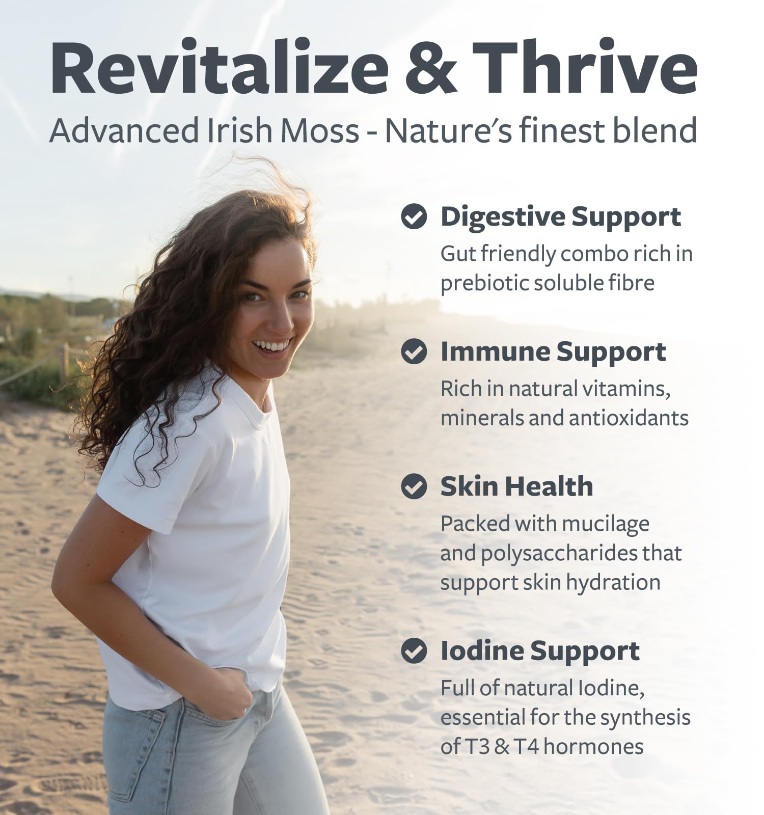 Organic Irish Sea Moss Capsules - Organic Sea Moss Capsules with Bladderwrack Burdock Root and Black Pepper Extract for Enhanced Absorption - Vegan Non-GMO & Made in the USA (1 Month Supply) Healths Harmony Au supplements