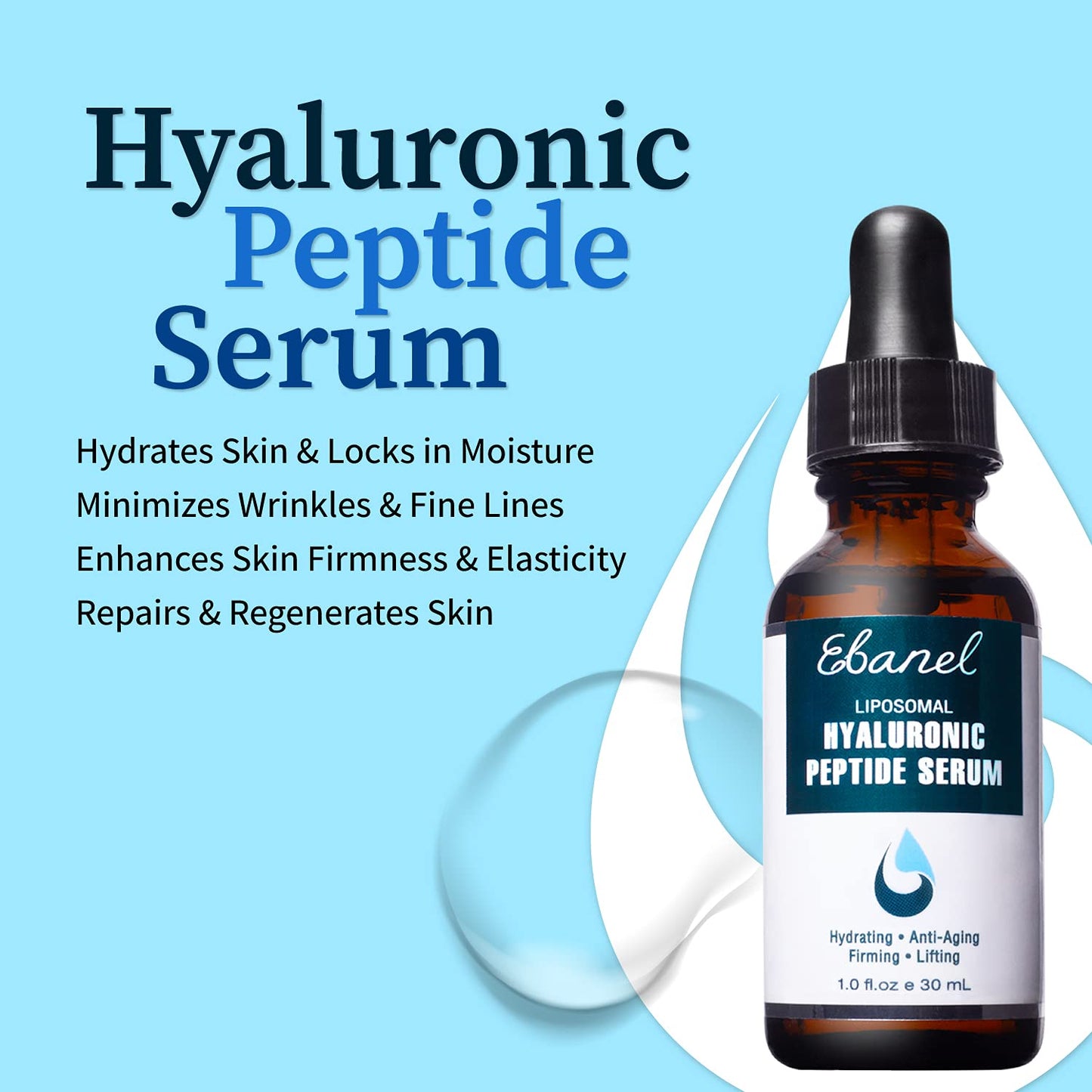 Ebanel Bundle of Hyaluronic Acid Serum, and Exfoliating Face Scrub Peeling Gel, 4.12 Oz Ebanel buy supplements Au