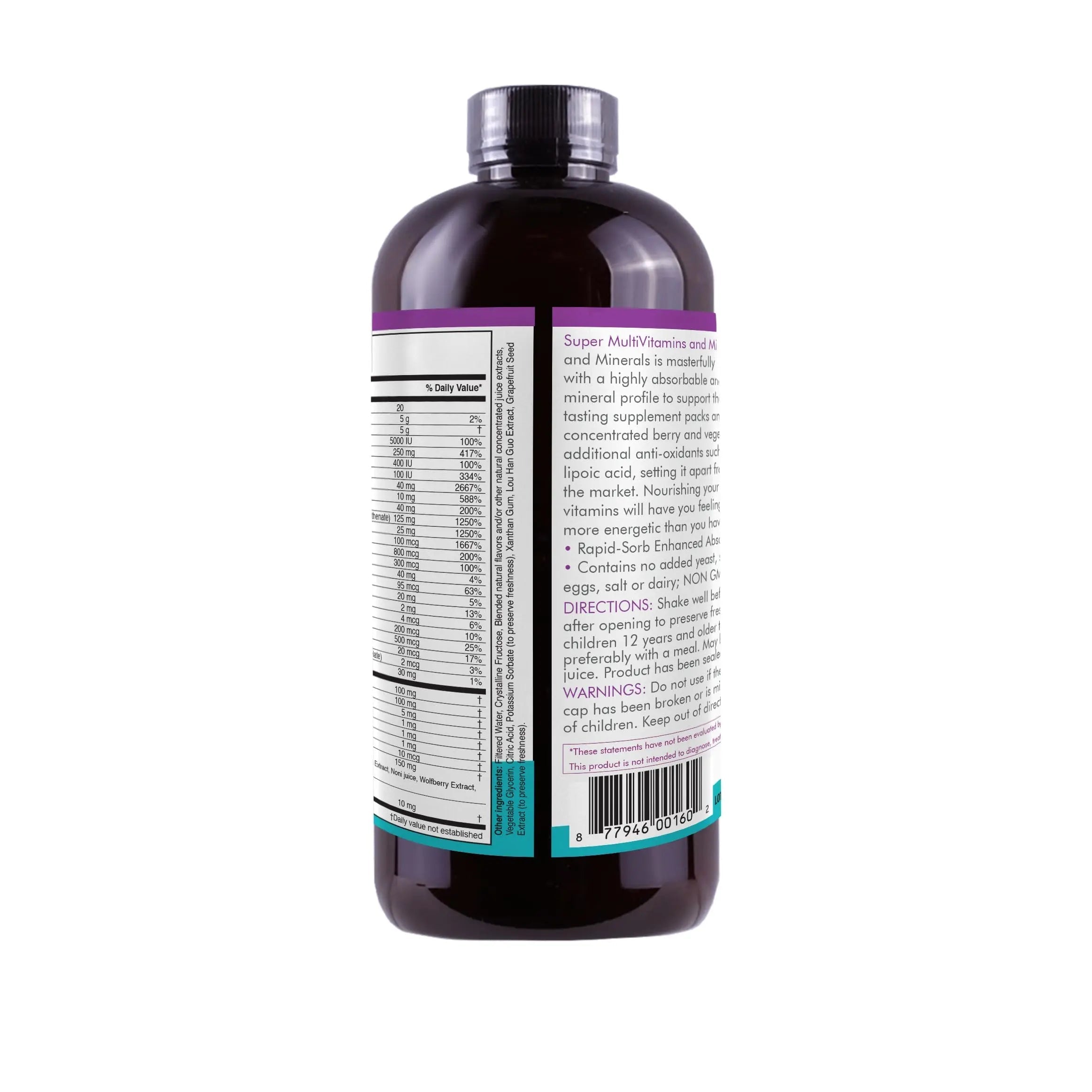 Liquid Super Multivitamin and Minerals - Premium Liquid Vitamins for Enhanced Absorption - Daily Liquid Multivitamin Supplement Life Solutions Au supplements