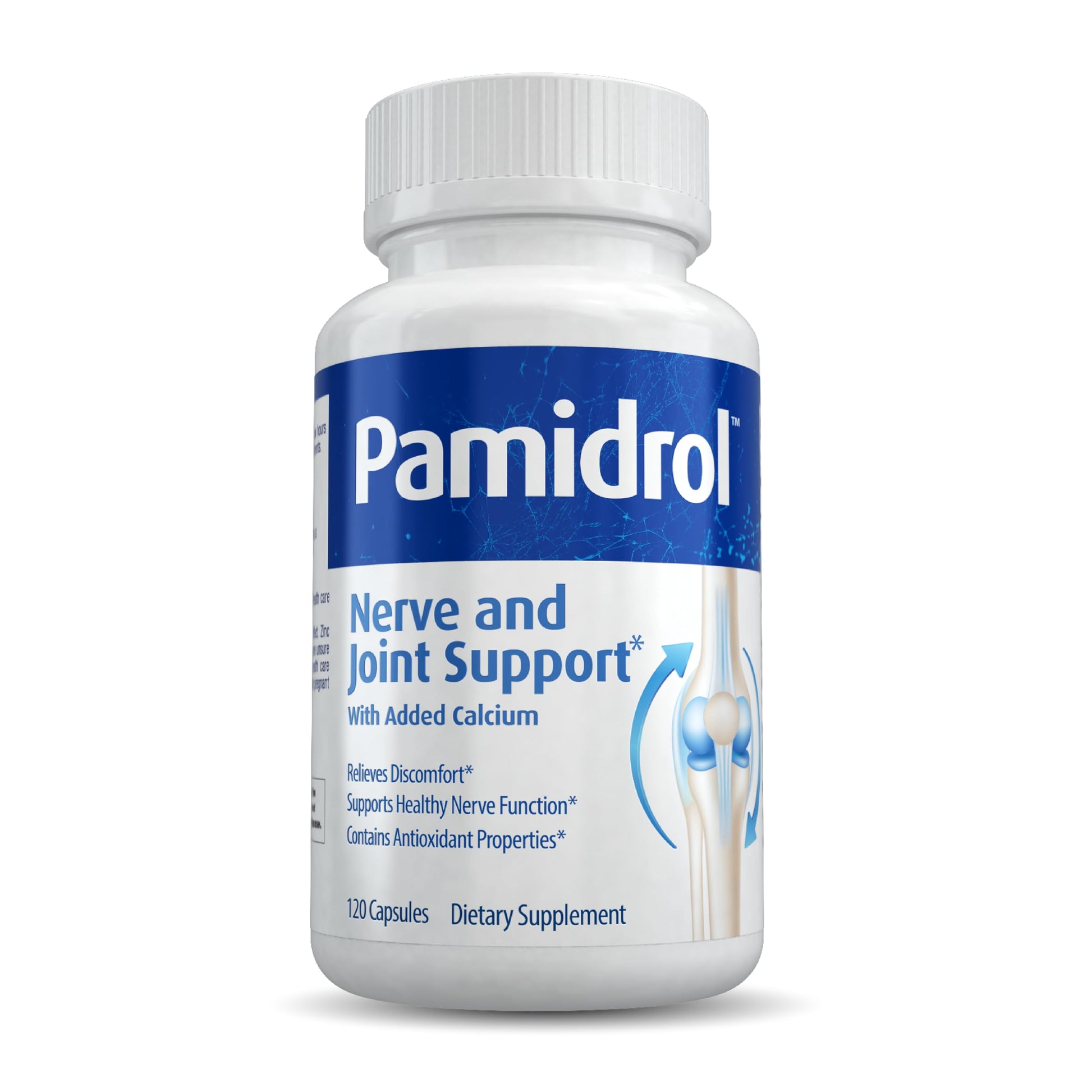 Pamidrol Nerve and Joint Support with Added Calcium 120 Capsules Pamidrol Au supplements