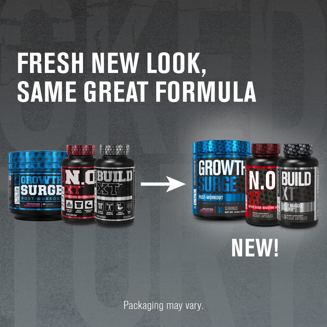 Jacked Factory N.O. XT Nitric Oxide Supplement, Growth Surge Post Workout Muscle Jacked Factory Au supplements