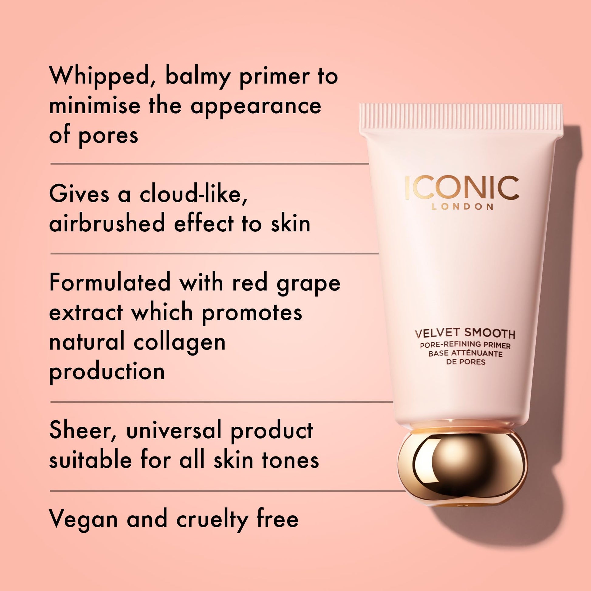 ICONIC LONDON Velvet Smooth Pore-Refining Primer | Whipped, Balmy Primer, Diffuses Pores, Cruelty-Free, Vegan Makeup, 1.01 Fl oz ICONIC LONDON Au supplements