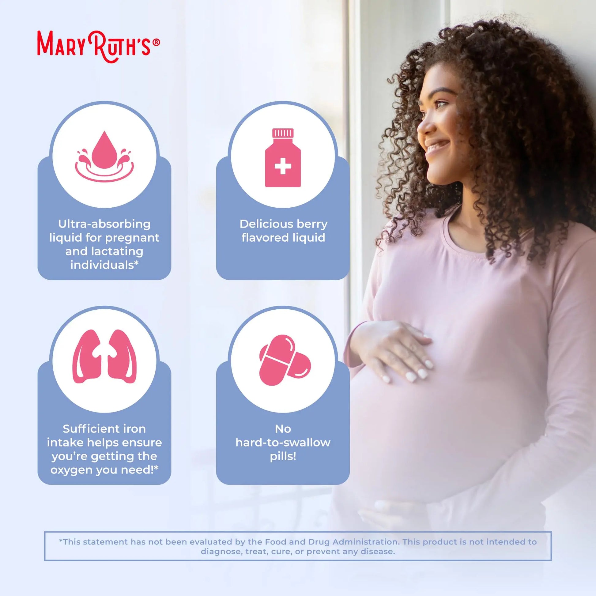 MaryRuth Organics | Liquid Iron Supplement Prenatal & Postnatal for Pregnant & Lactating | Iron Deficiency | Immune Support | Sugar/Gluten Free | Vegan | Non-GMO | 15.22 Fl Oz MARYRUTH'S Au supplements