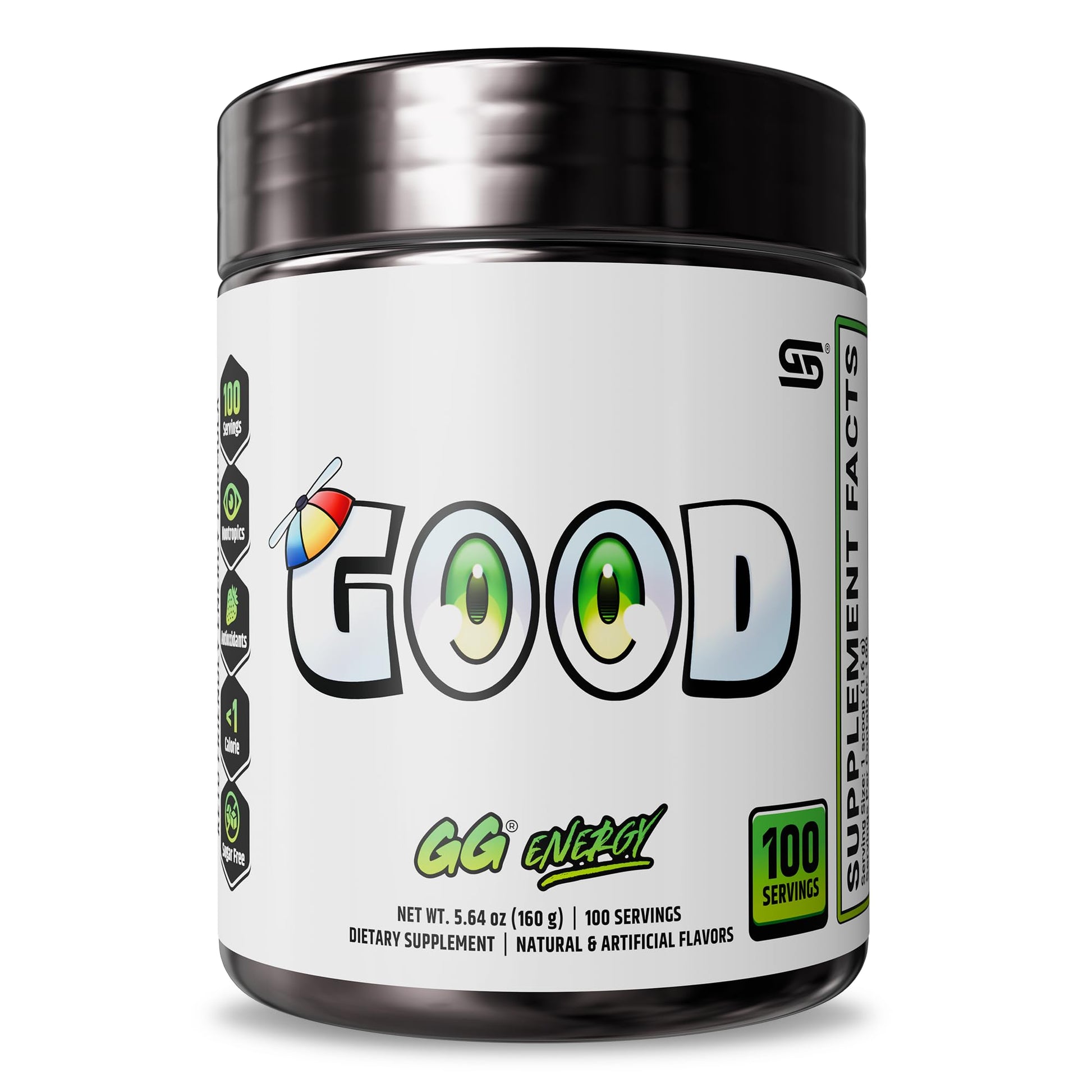 Gamer Supps GG Energy - Good by SMii7Y (100 Servings) - Keto Friendly Gaming Energy and Nootropic Blend, Sugar Free + Organic Caffeine + Vitamins + Immune Support, Powder Drink Gamer Supps Au supplements