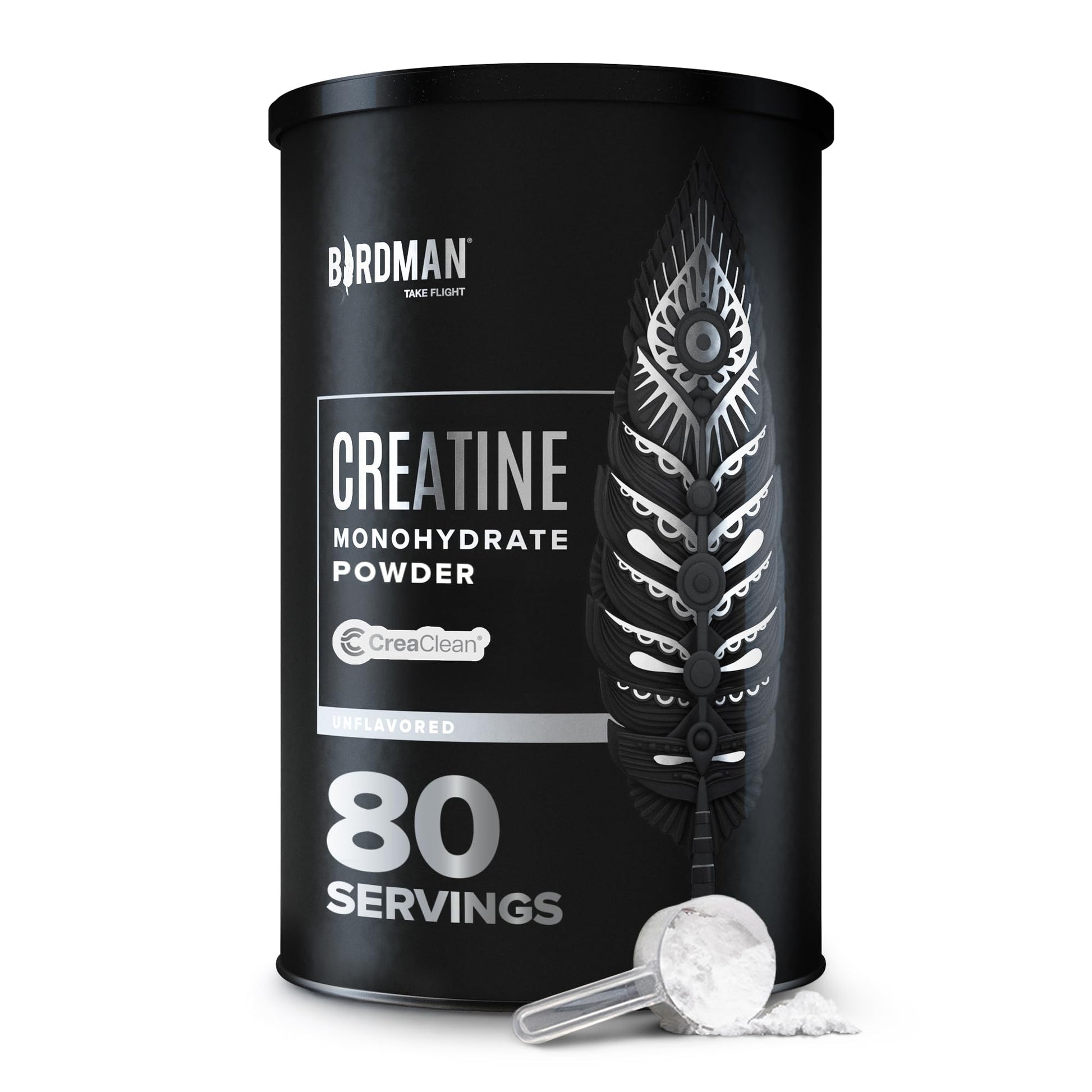 BIRDMAN Micronized Creatine Monohydrate Powder, Muscle Recovery, Caffeine Free, Creatine Pre Workout, Vegan, Post Workout, Gluten Free, Sugar Free | 80 Servings (5 Grams Each) | 0.8lb BIRDMAN Au supplements