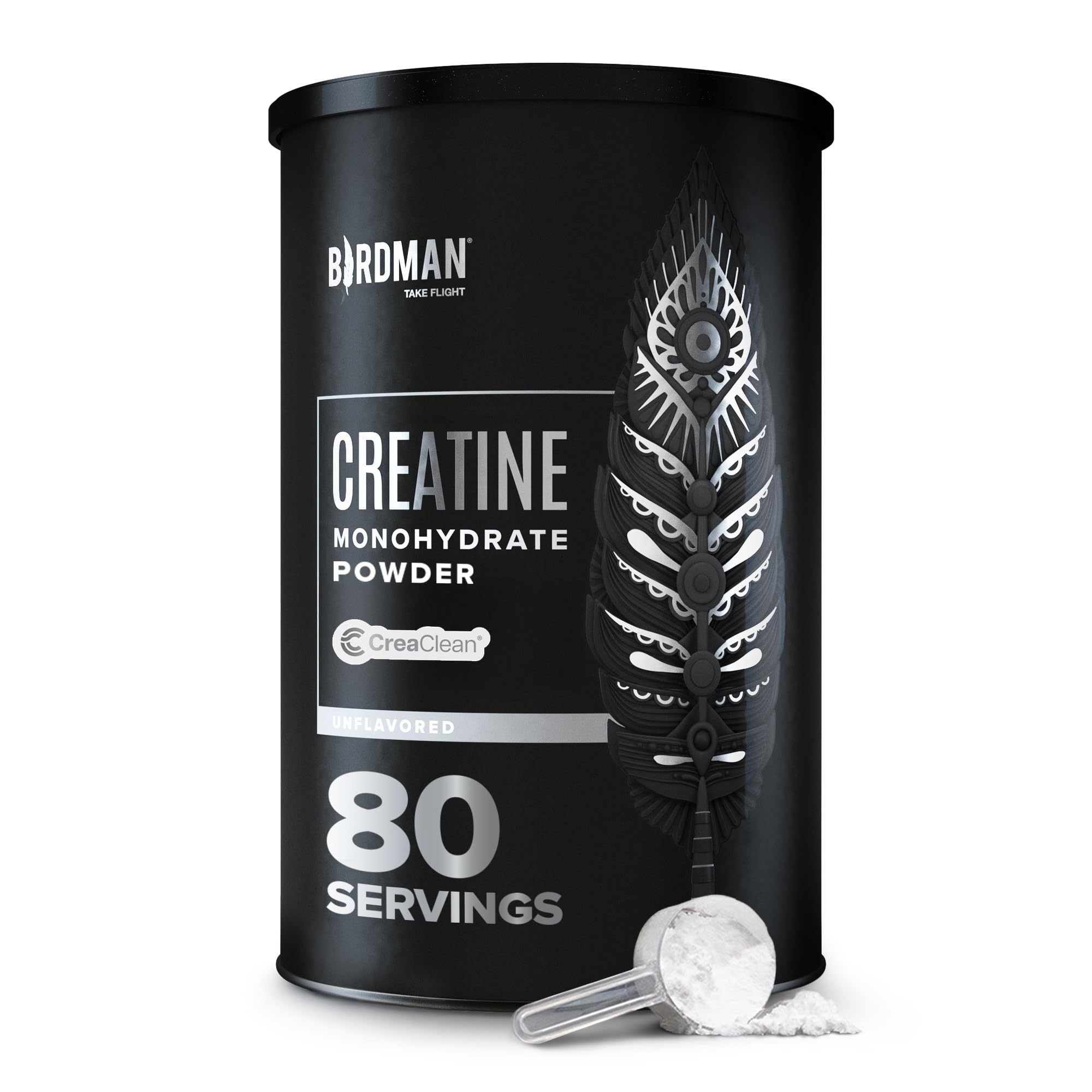 BIRDMAN Micronized Creatine Monohydrate Powder, Muscle Recovery, Caffeine Free, Creatine Pre Workout, Vegan, Post Workout, Gluten Free, Sugar Free | 80 Servings (5 Grams Each) | 0.8lb BIRDMAN Au supplements