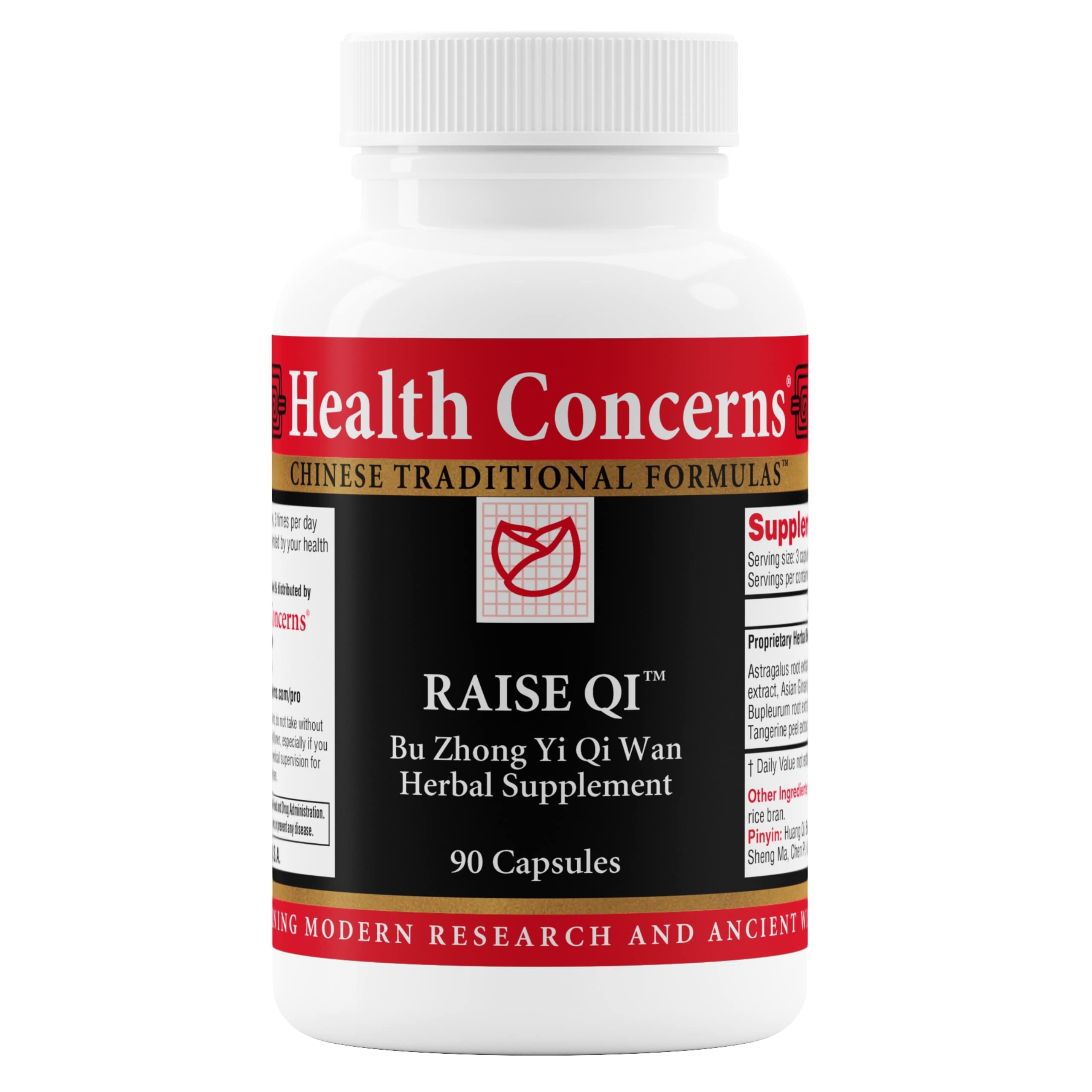 Health Concerns Raise Qi – Energy & Immune System Support – Bu Zhong Yi Qi Wan Formula – Astragalus, Ginseng & Dong Quai Herbal Supplement for Weakness, Digestion & Yang Qi Balance – 90 Capsules Health Concerns Au supplements