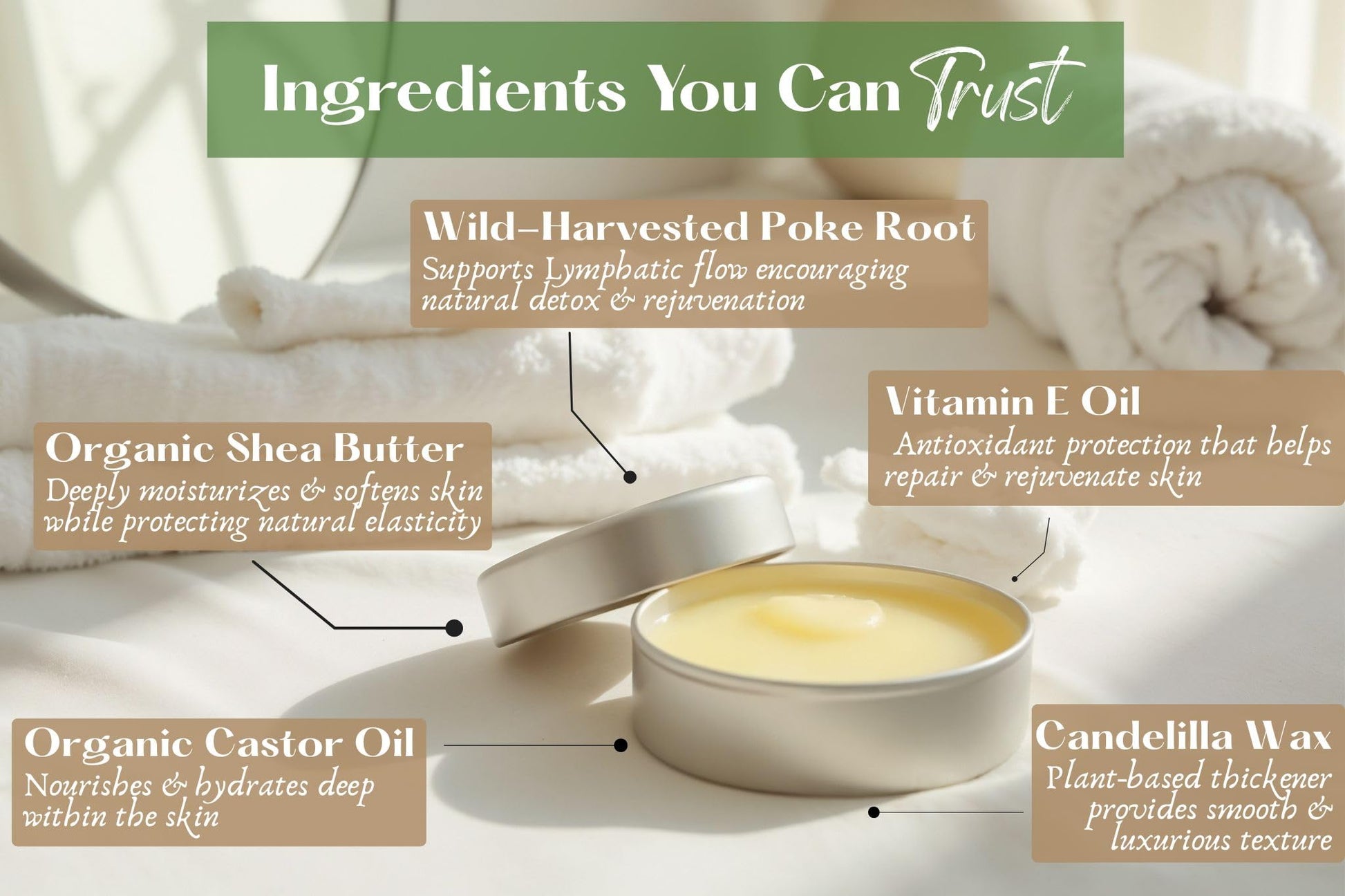 Organic Poke Root Castor Oil Salve | Vegan Lymphatic Support | Enriched with Essential Oils | Cysts, Boils, Fibroids, Swollen Lymph Nodes, Breast & Joint (1oz, Lilac) Living Farms Au supplements