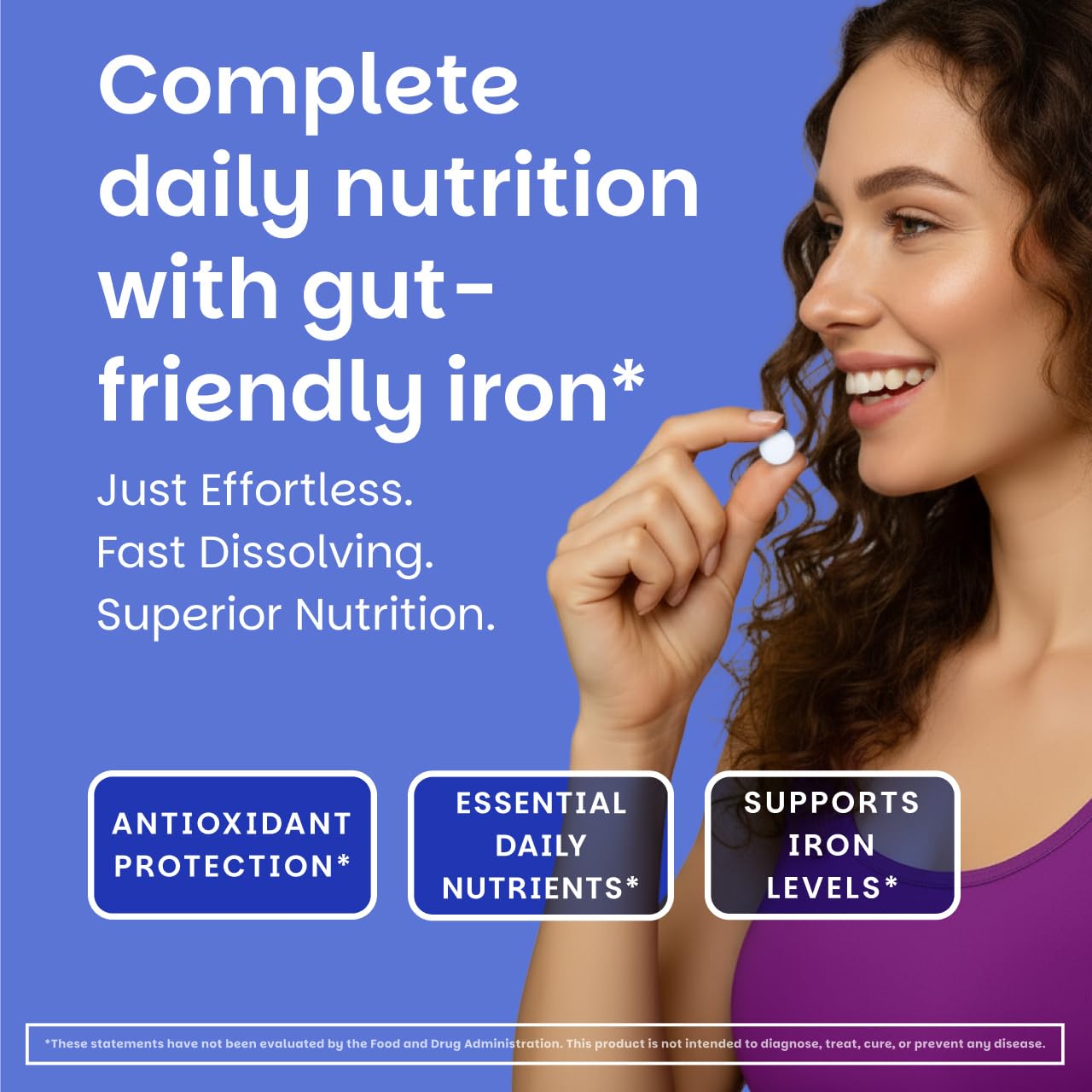 EZ Melts Multivitamin + Iron - Daily Multivitamin for Women & Men - Supports Healthy Energy Levels & Antioxidant Protection EZ Melts Au supplements