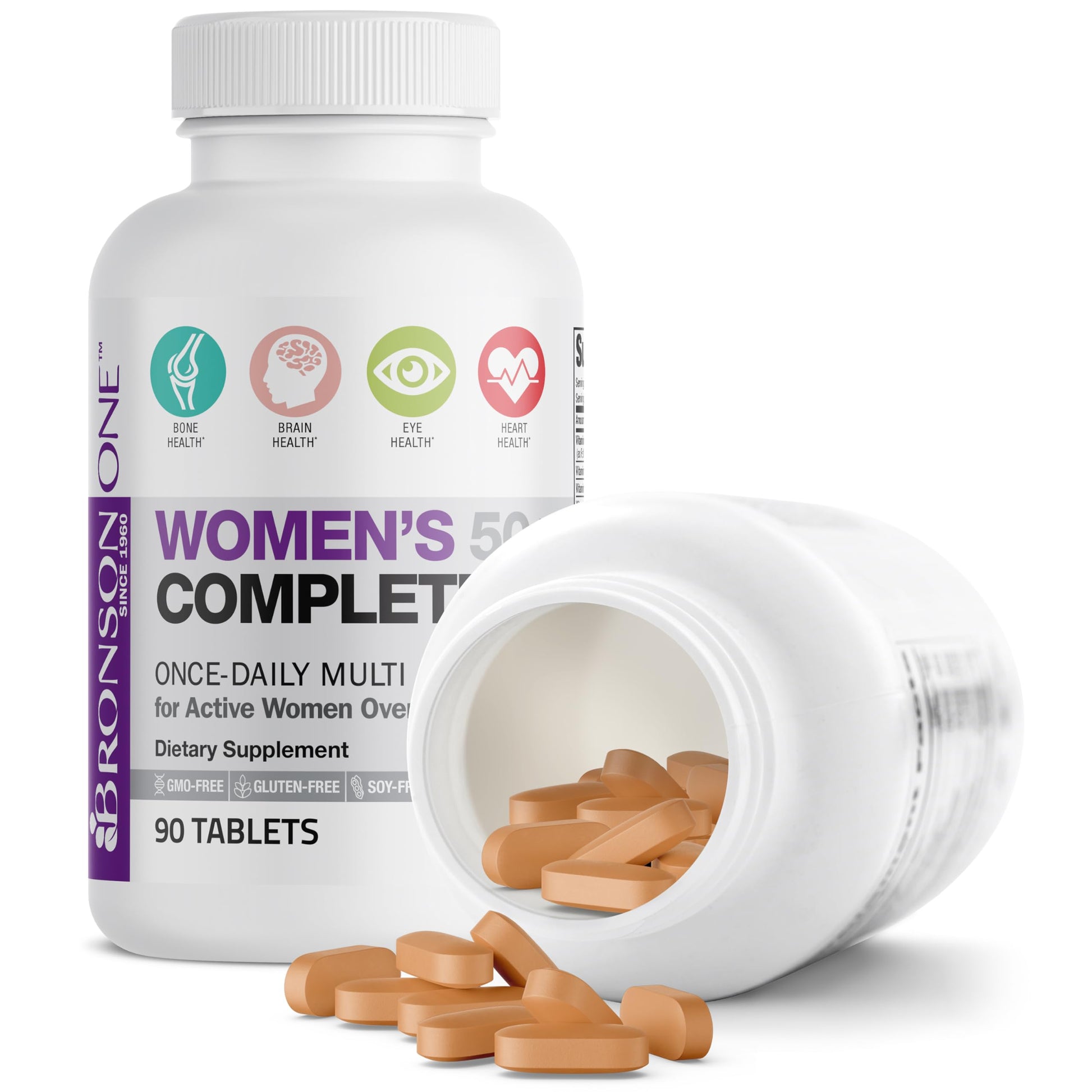 Bronson ONE Daily Women’s 50+ Complete Multivitamin Multimineral, 90 Tablets Bronson Au supplements