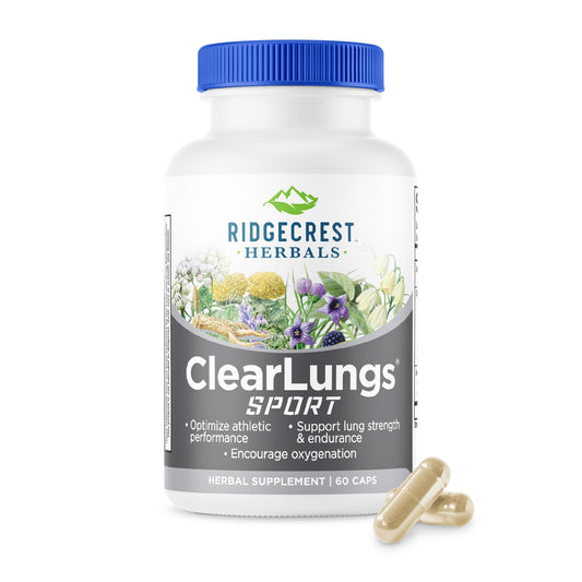 Ridgecrest Herbals ClearLungs Sport, Oxygen Intake and Lung Support Formula with Cordyceps, Rhodiola, Eleuthero (60 Vegan Caps, 30 Serv) RidgeCrest HerbalsAu supplements