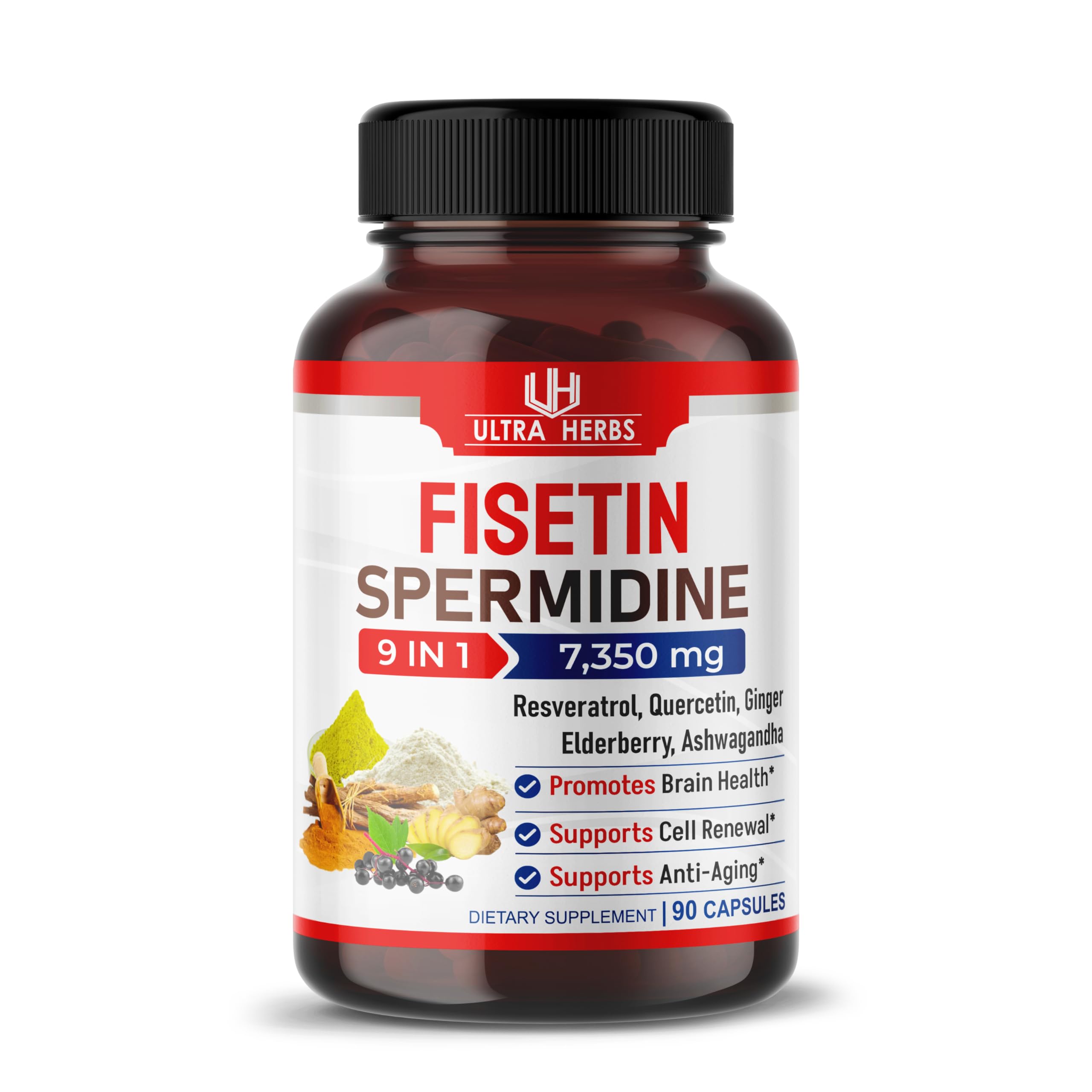 Ultra Fisetin Supplements Complex 7350mg Resveratrol 1000mg Quercetin 200mg ULTRA HERBS Au supplements