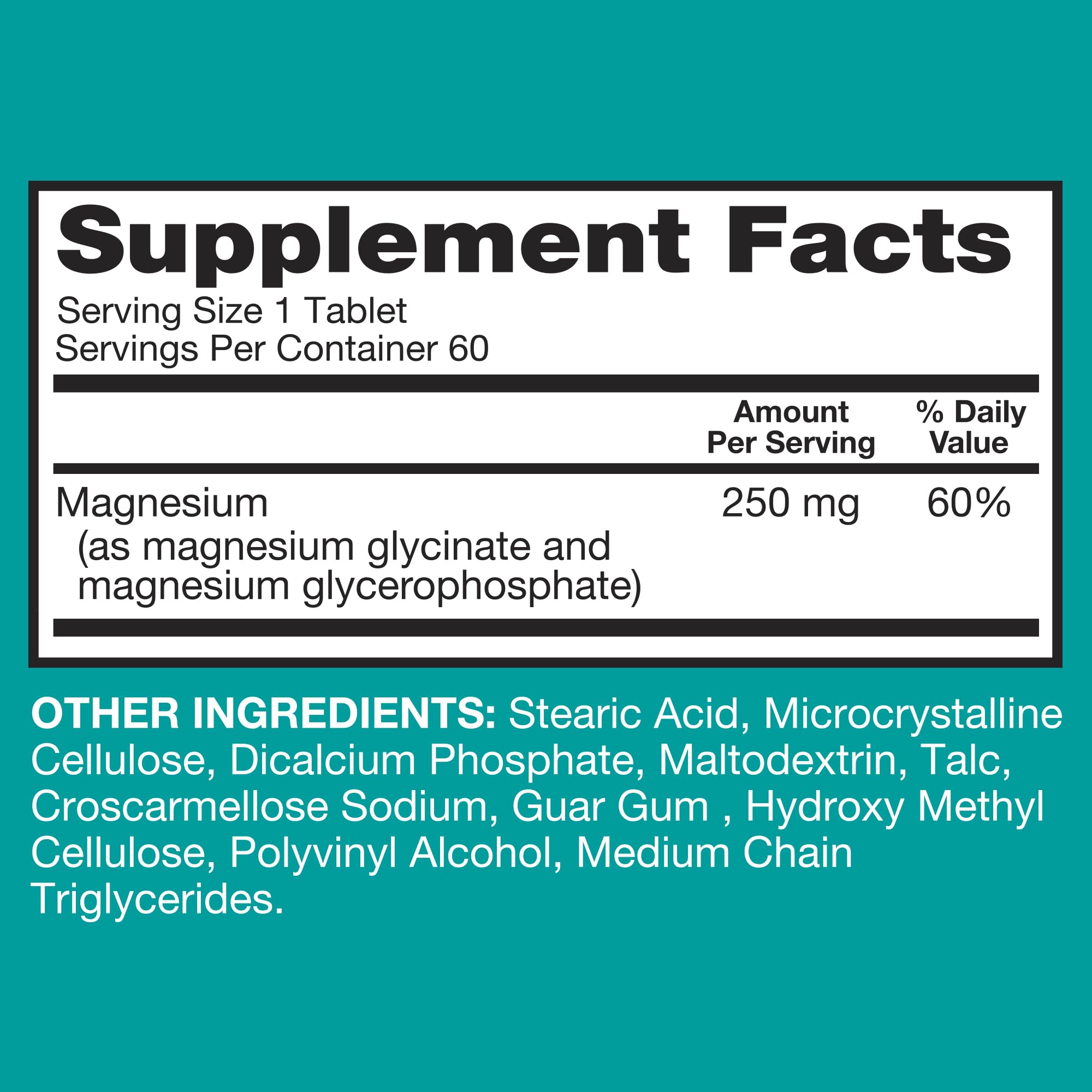 Qunol Magnesium Glycinate Complex, Gentle on Stomach, 250mg One Pill Dose, Superior-Absorption Magnesium, Nerve, Bone and Muscle Health Supplement, 60 Count (Pack of 1) Qunol Au supplements