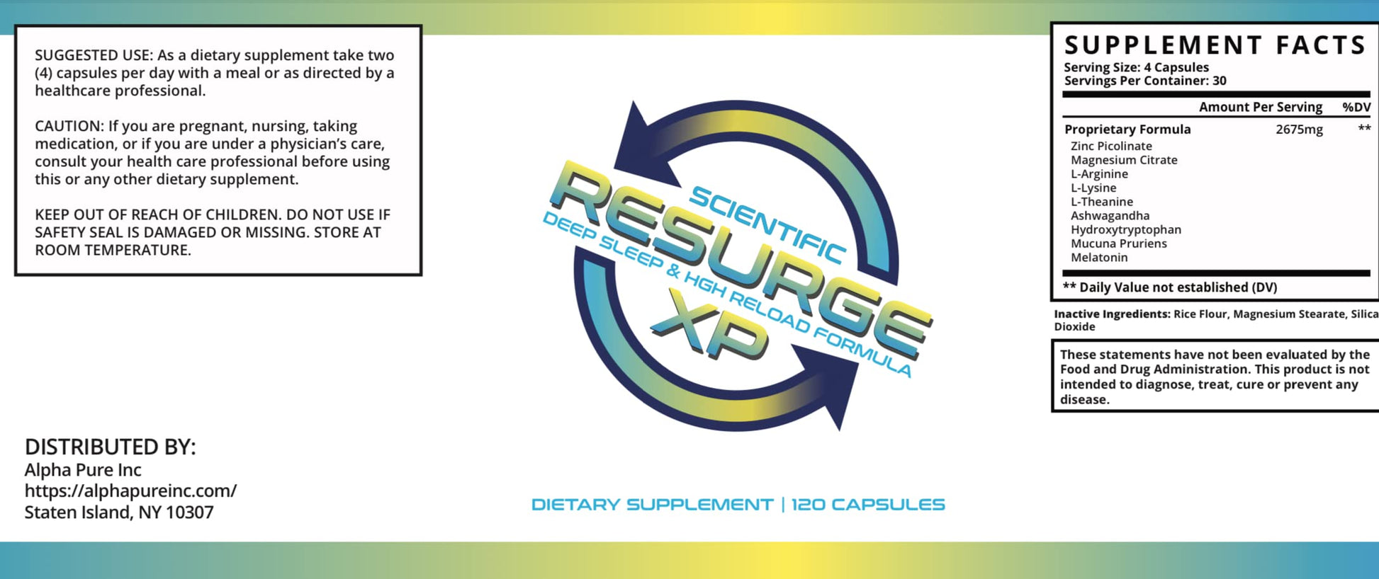 Alpha Pure Scientific Resurge XP Deep Sleep Support Formula 120 Capsules Alpha Pure Au supplements