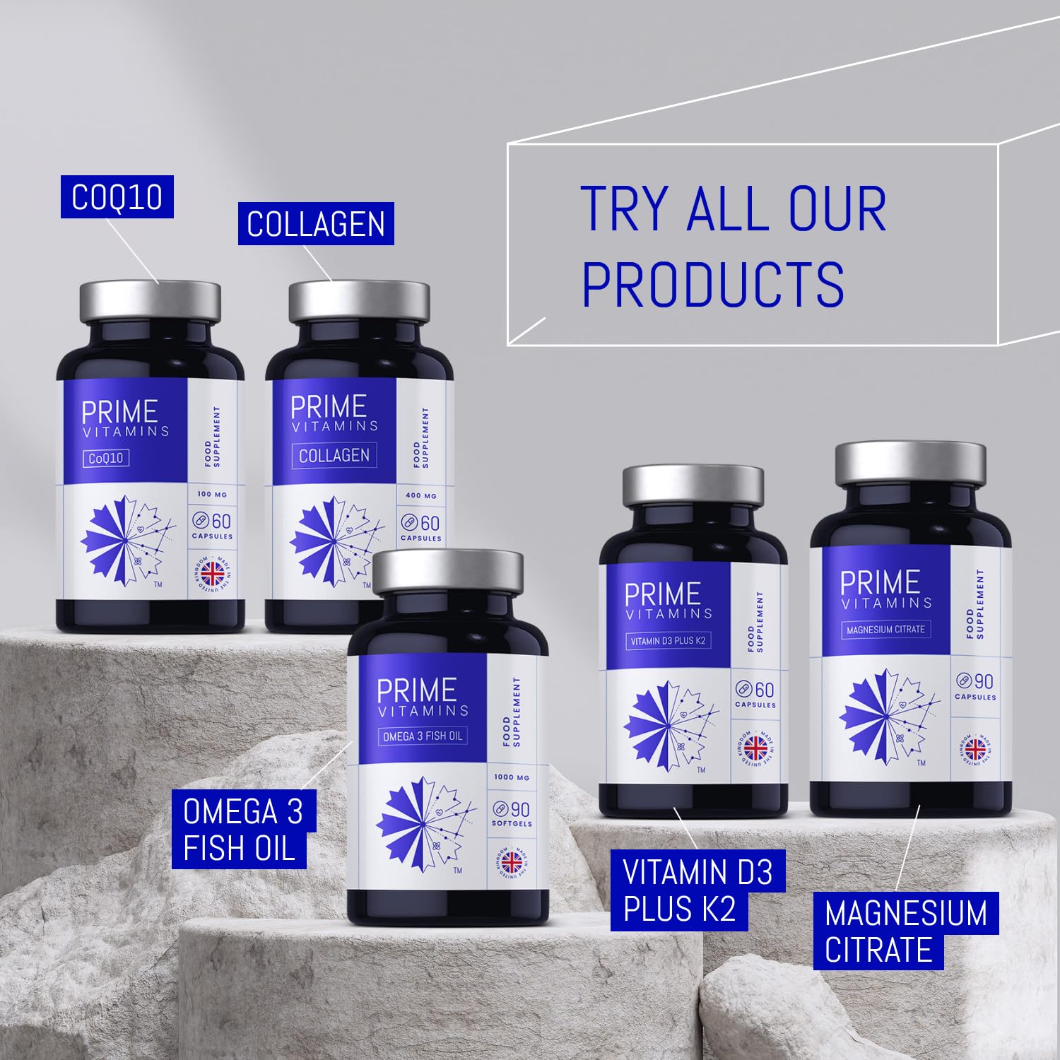 Marine Collagen 400mg | Hydrolysed Collagen Supplements for Women & Men PRIME VITAMINS Au supplements
