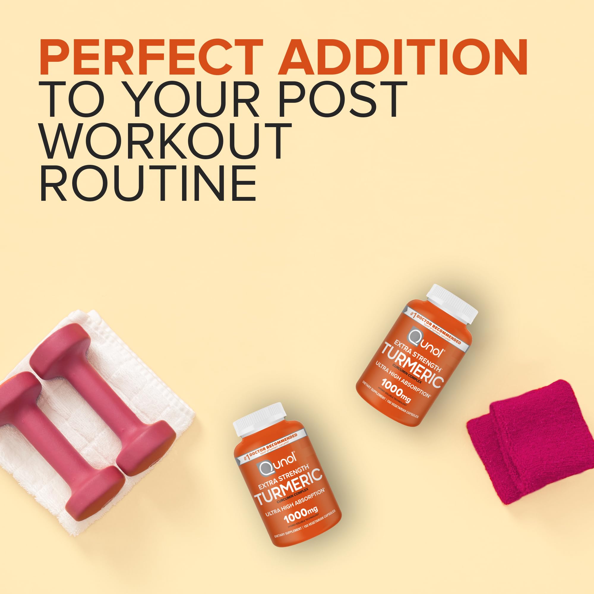 Qunol Turmeric Curcumin Supplement, Turmeric 1000mg with Ultra High Absorption Qunol Au supplements