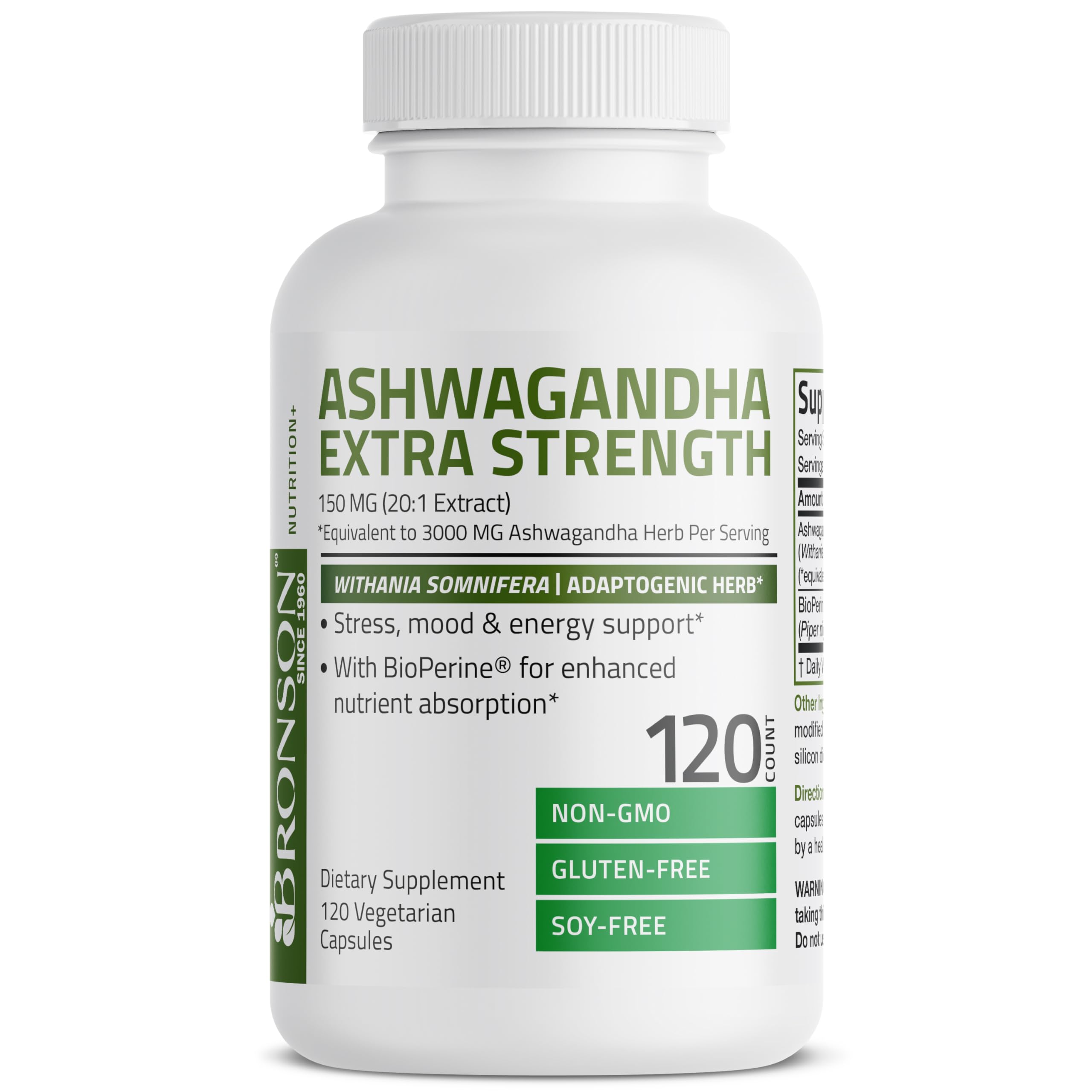 Bronson Ashwagandha Extra Strength Stress & Mood Support with BioPerine Bronson Au supplements