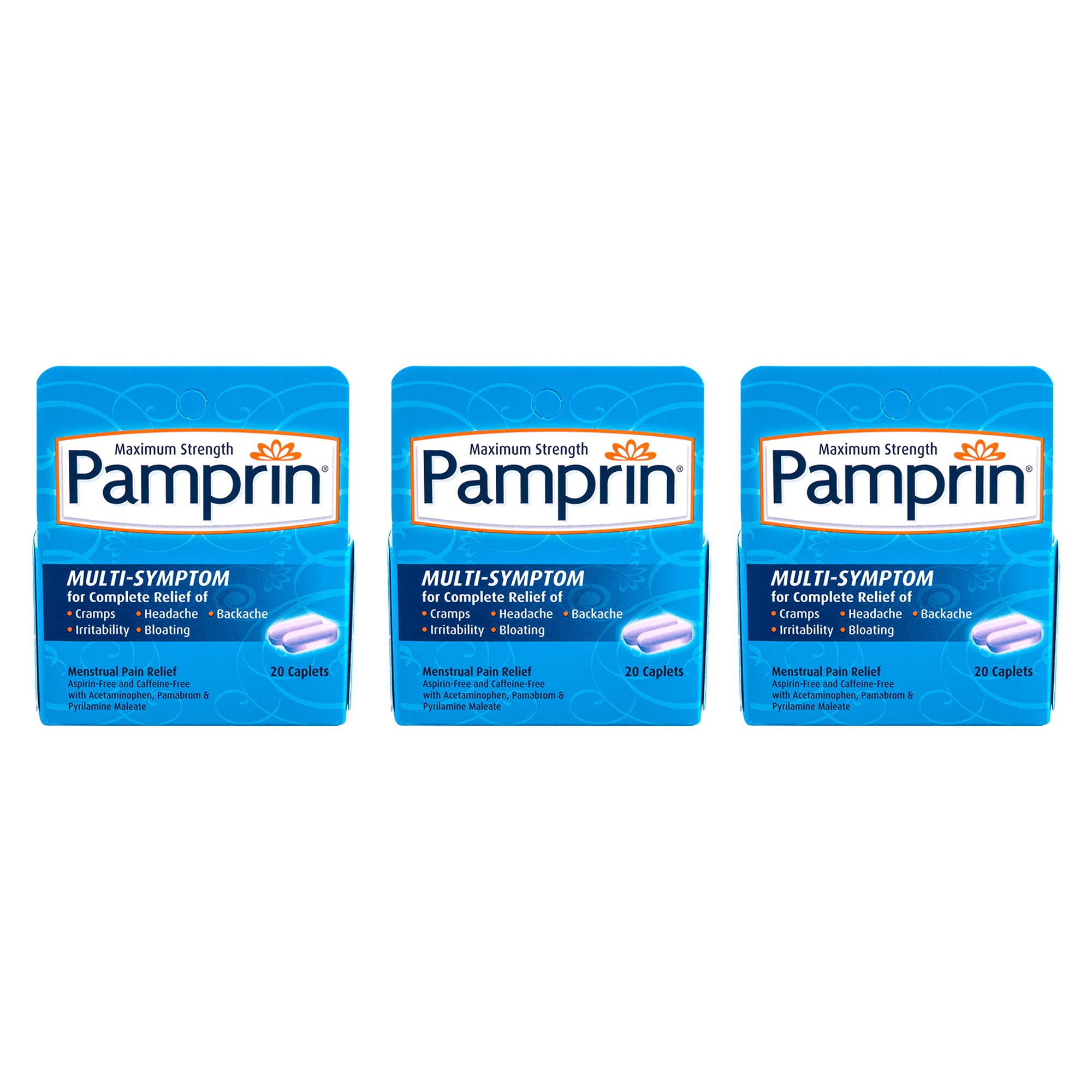Pamprin Multi-Symptom Formula, with Acetaminophen, Menstrual Period Symptoms Relief Including Cramps Pamprin Au supplements