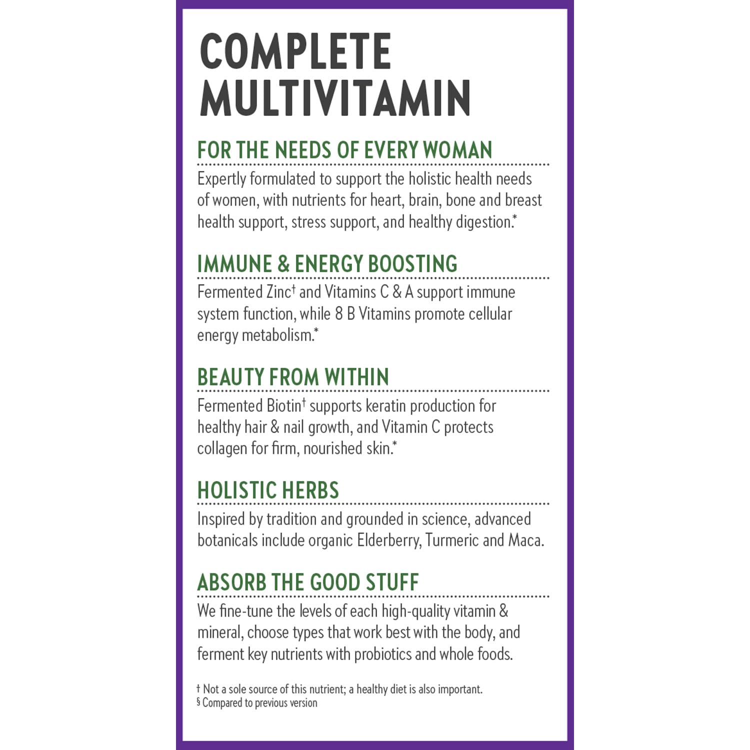 New Chapter Women's Multivitamin for Immune, Beauty + Energy Support with 20+ Nutrients -- Every Woman's One Daily New Chapter Au supplements
