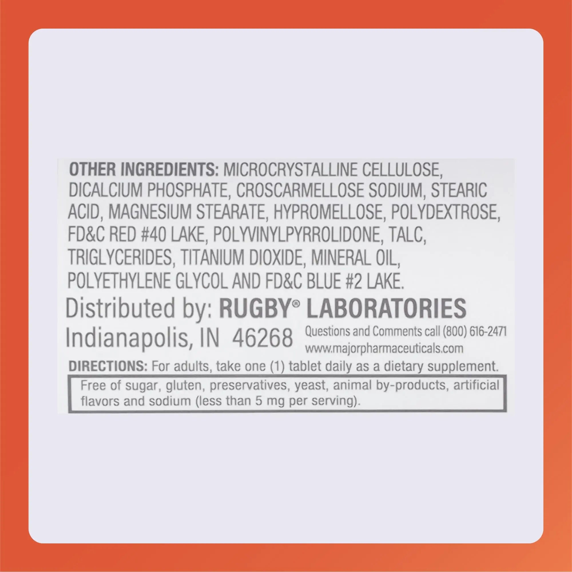 Rugby Nephro-Vite Vitamin B and C Complex Tablets - Dietary Supplement - 100 Count (1 Pack) RUGBY LABORATORIES Au supplements