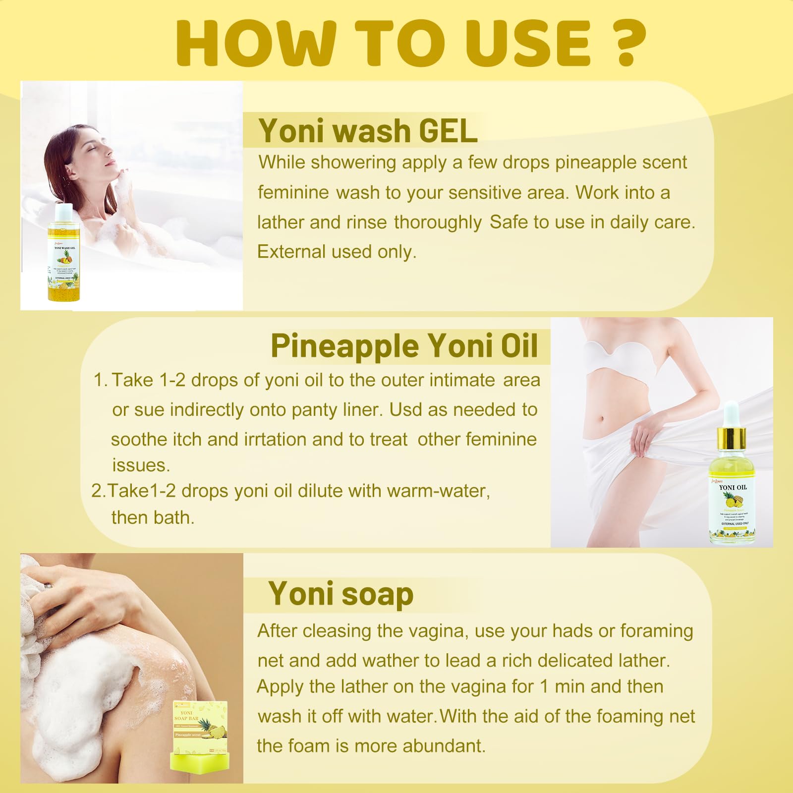 Yoni Wash Yoni Oil Yoni Bar Soap, Women ph Balance, Feminine Wash for Women Remove Odor Moisturizing forvirness Au supplements