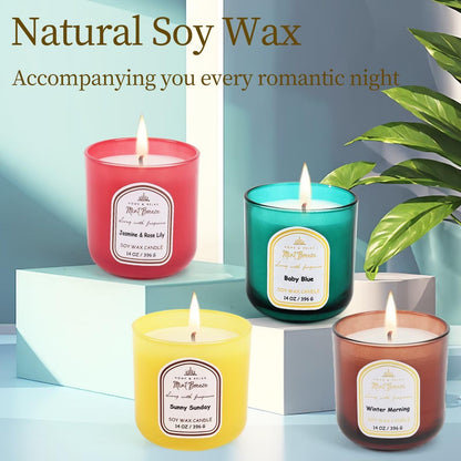 HOME & RELAX 14oz Scented Soy Wax Candle,Big Candle, More Than 80 Hours Long Lasting Burning time HOME & RELAXUS supplements