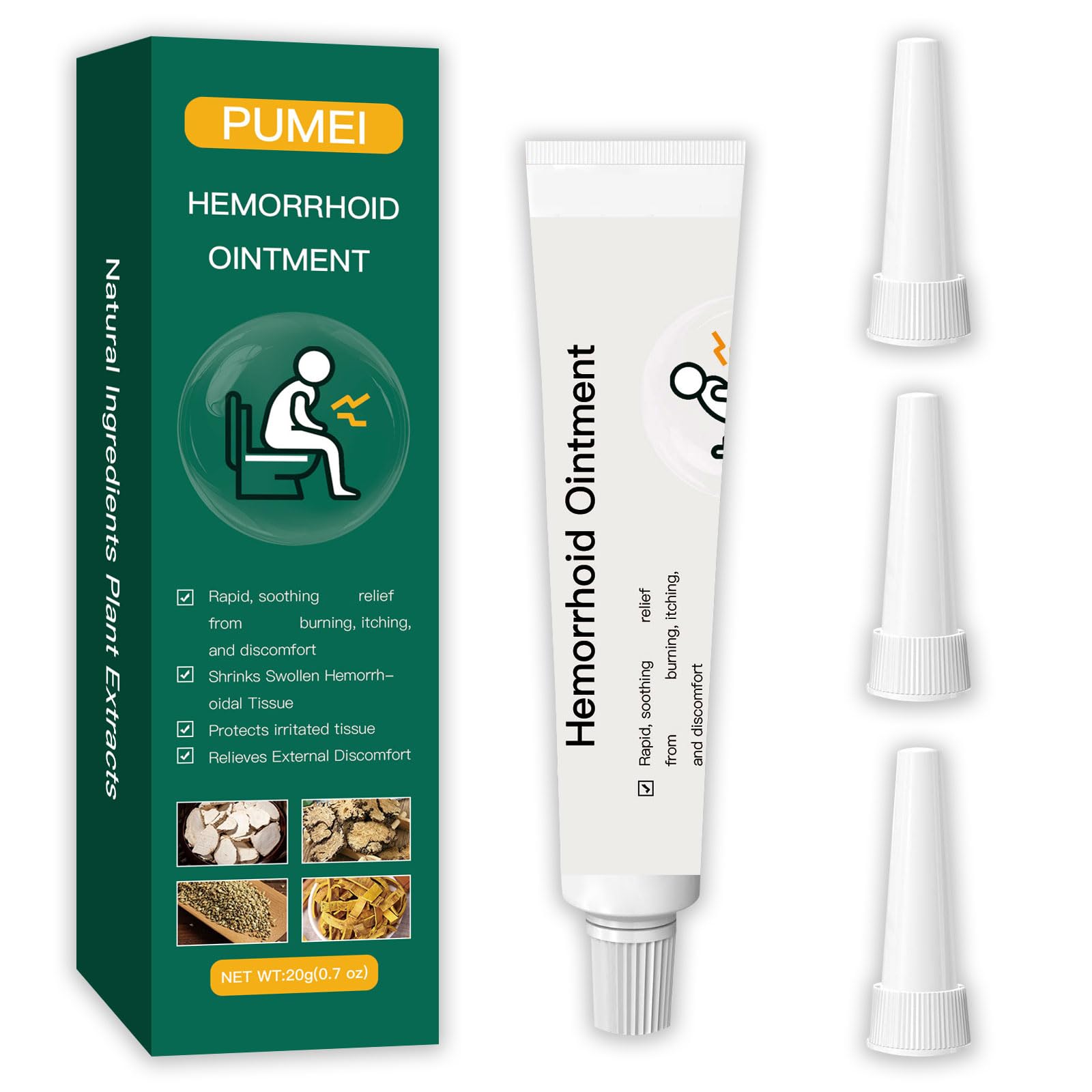 Pumei Hemorrhoid Cream,Herbal Hemorrhoid Ointment,Massage Hemorrhoids Ointment,for Men and Women Herbal Hemorrhoids Cream Pumei Au supplements