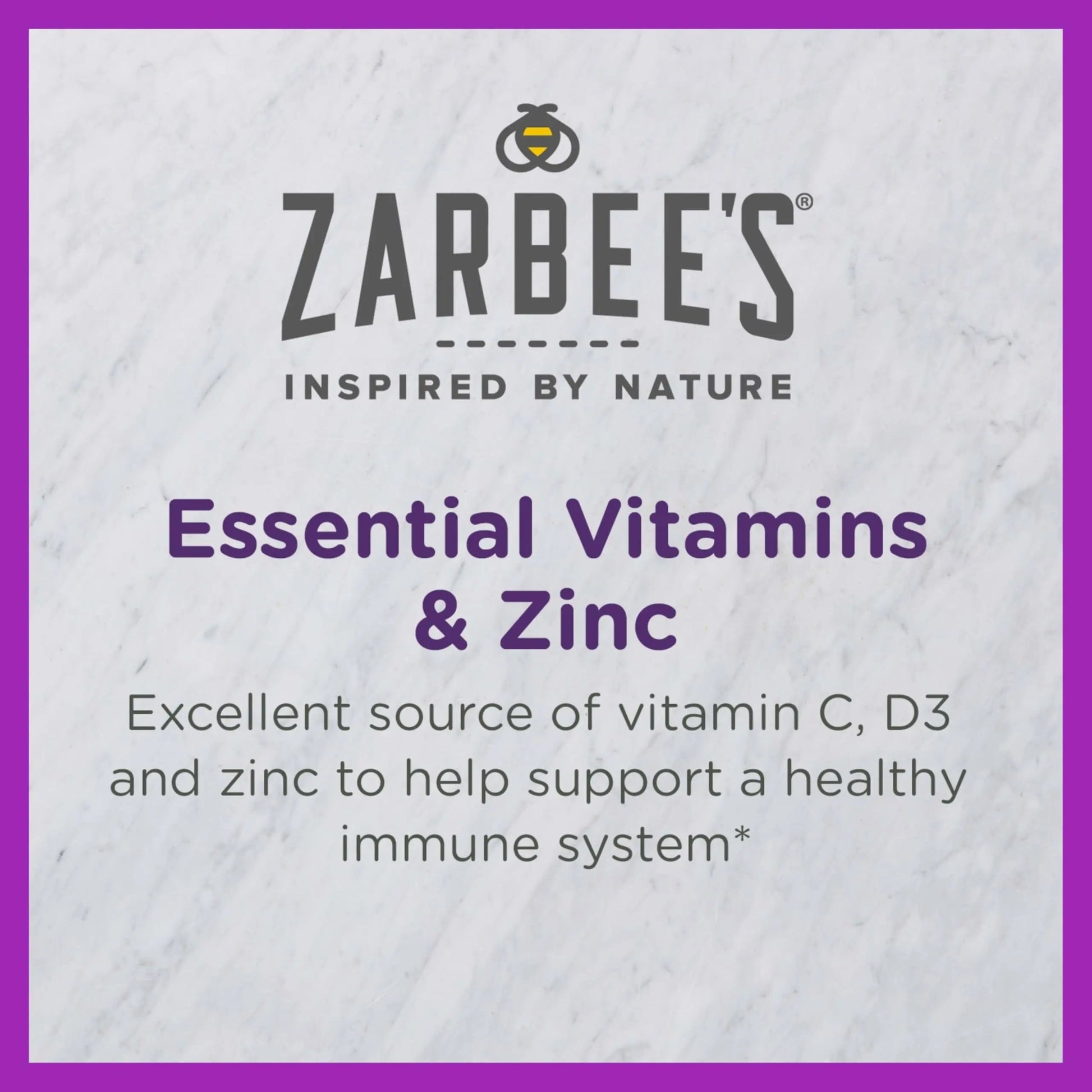 Zarbee's Kids Immune Support, Vitamin C, D & Zinc Daily Immunity Vitamins for Children 4+ Years, Natural Tropical Fruit Flavor, 28 Chewable Tablets Zarbee's Au supplements