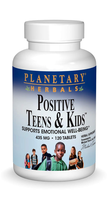 Planetary Herbals Positive Teens & Kids 435mg, Supports Emotional Well-Being,120 Tablets Planetary Herbals Au supplements