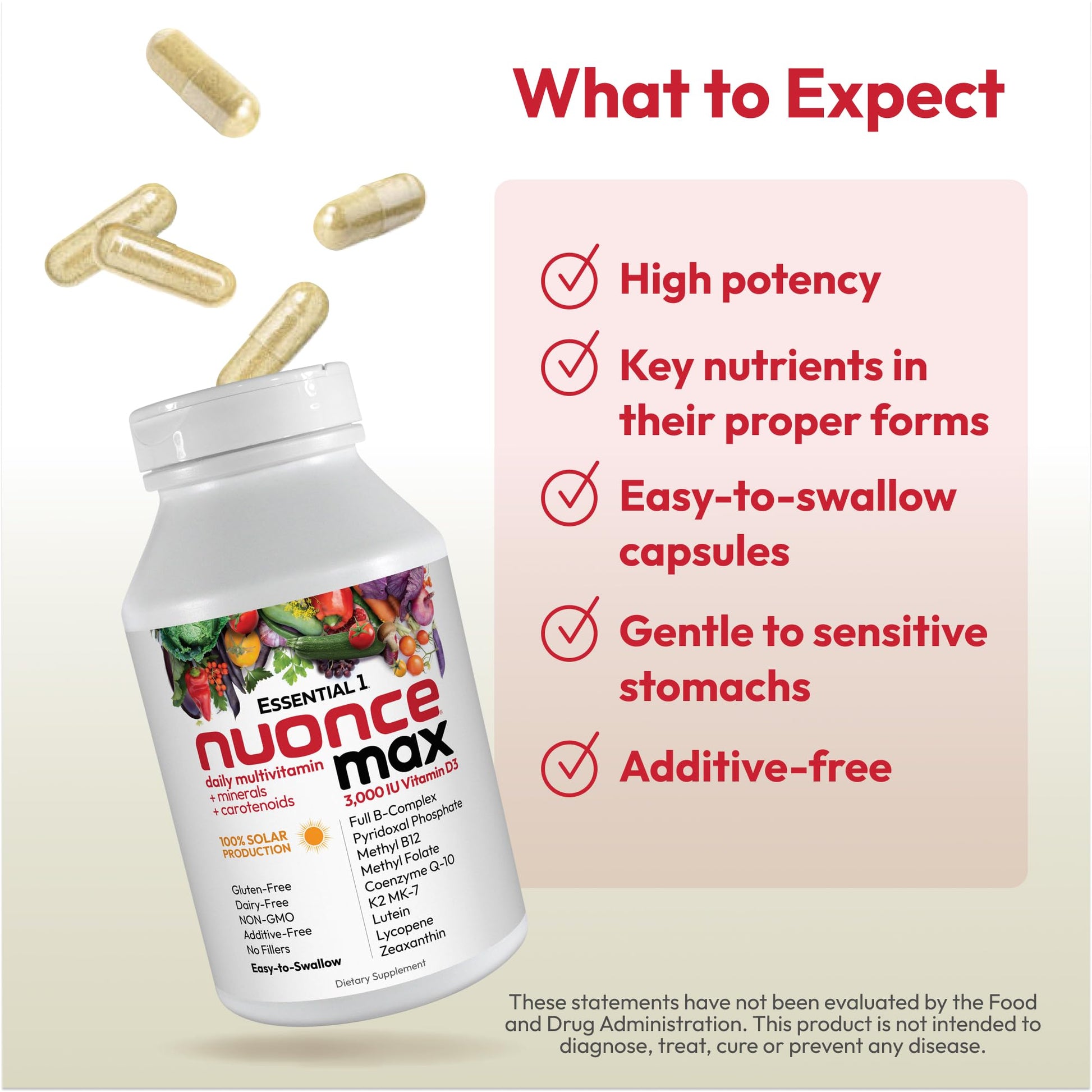 ANDREW LESSMAN Essential-1 nuonce max Multivitamin 3000 IU Vitamin D3 360 Small Capsules. 100 mcg Methyl B12 ANDREW LESSMAN Au supplements