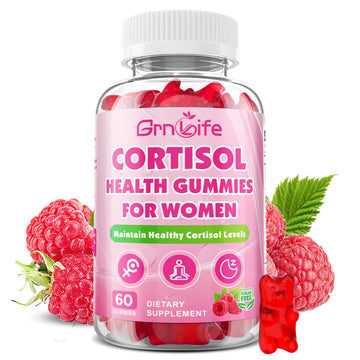 Cortisol Gummies for Women, Cortisol Supplements Gummies with Magnesium Ashwagandha Rhodiola Rosea and L-theanine Complex for Relaxation and Focus, Zzz Support, Raspberry Flavor, 60 Count GrnLife Au supplements