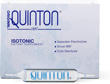 Quicksilver Scientific Original Quinton Isotonic Solution with Sea Water Minerals + Alpine Spring Water - Liquid Hydration, Electrolyte + Multi Minerals Supplement (30 Single Serving Vials) Quicksilver Scientific Au supplements