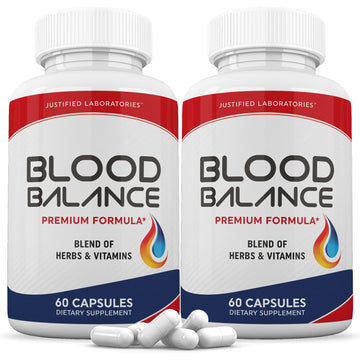 Justified Laboratories (2 Pack Blood Balance Advanced Formula 620MG Formula Supplement Pills 120 Capsules Justified Laboratories Au supplements