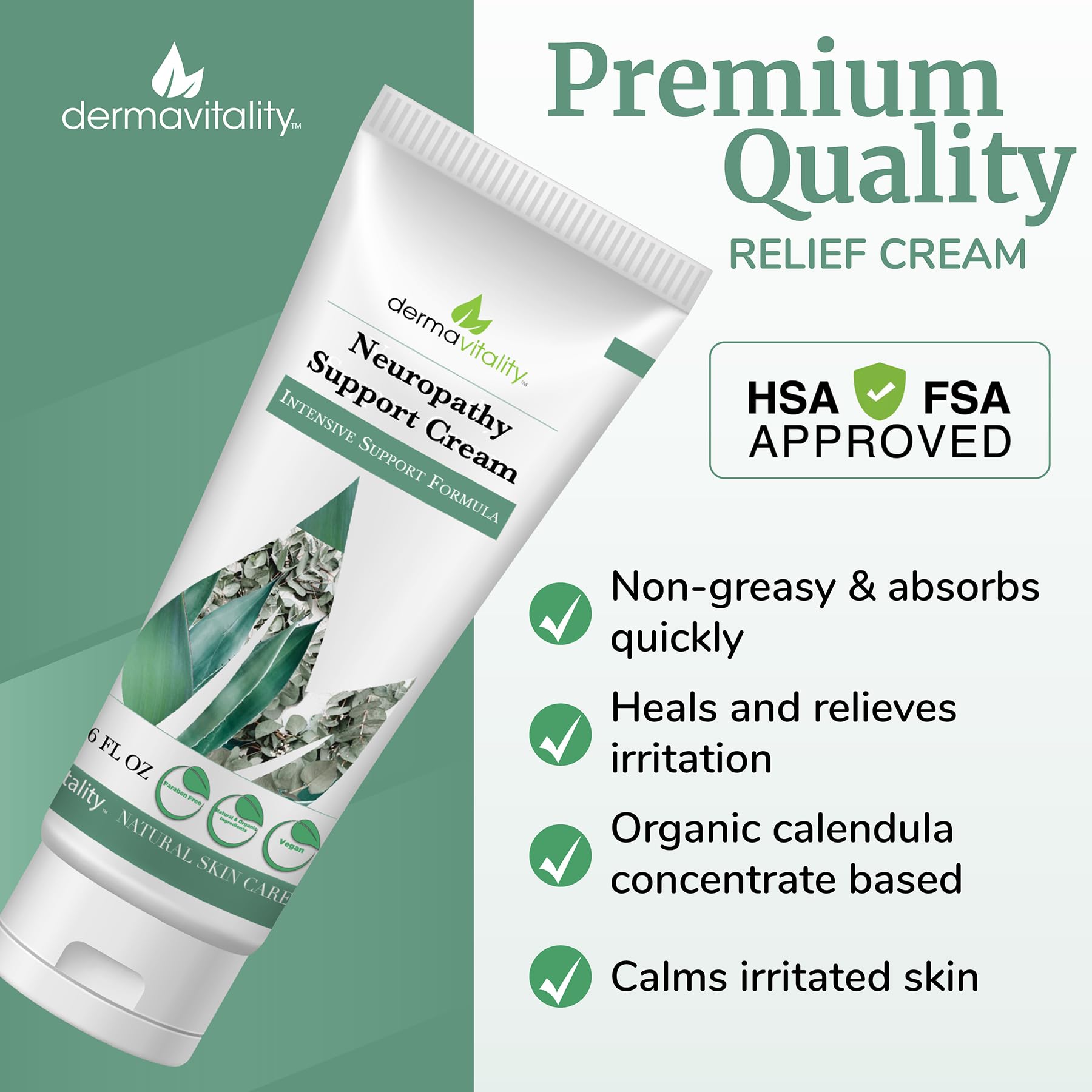 UltimateVitality Neuropathy Support Cream – Natural Organic Cream for Feet, Hands, Legs, Toes Includes Arnica, Capsicum Frutescens Fruit Extract, Peppermint a Ginger - 6 Ounces UltimateVitality Au supplements