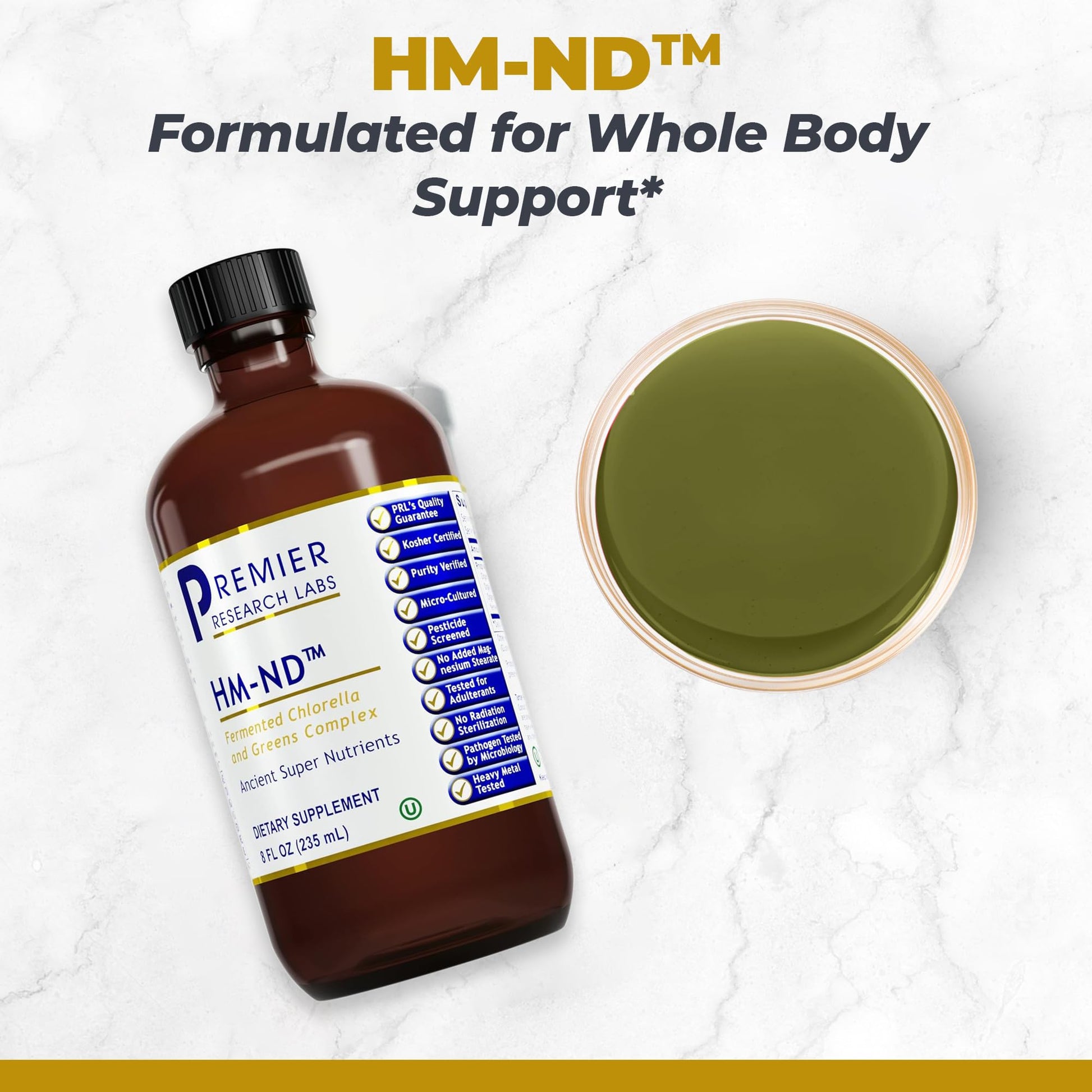 Premier Research Labs Fermented HM-ND - Cilantro, Parsley, and Chlorella Liquid, Full Body Detox and Cleanse for Men and Women, Cilantro Supplement with Organic Herbal Extracts - 8 Fl Oz Premier Research Labs Au supplements
