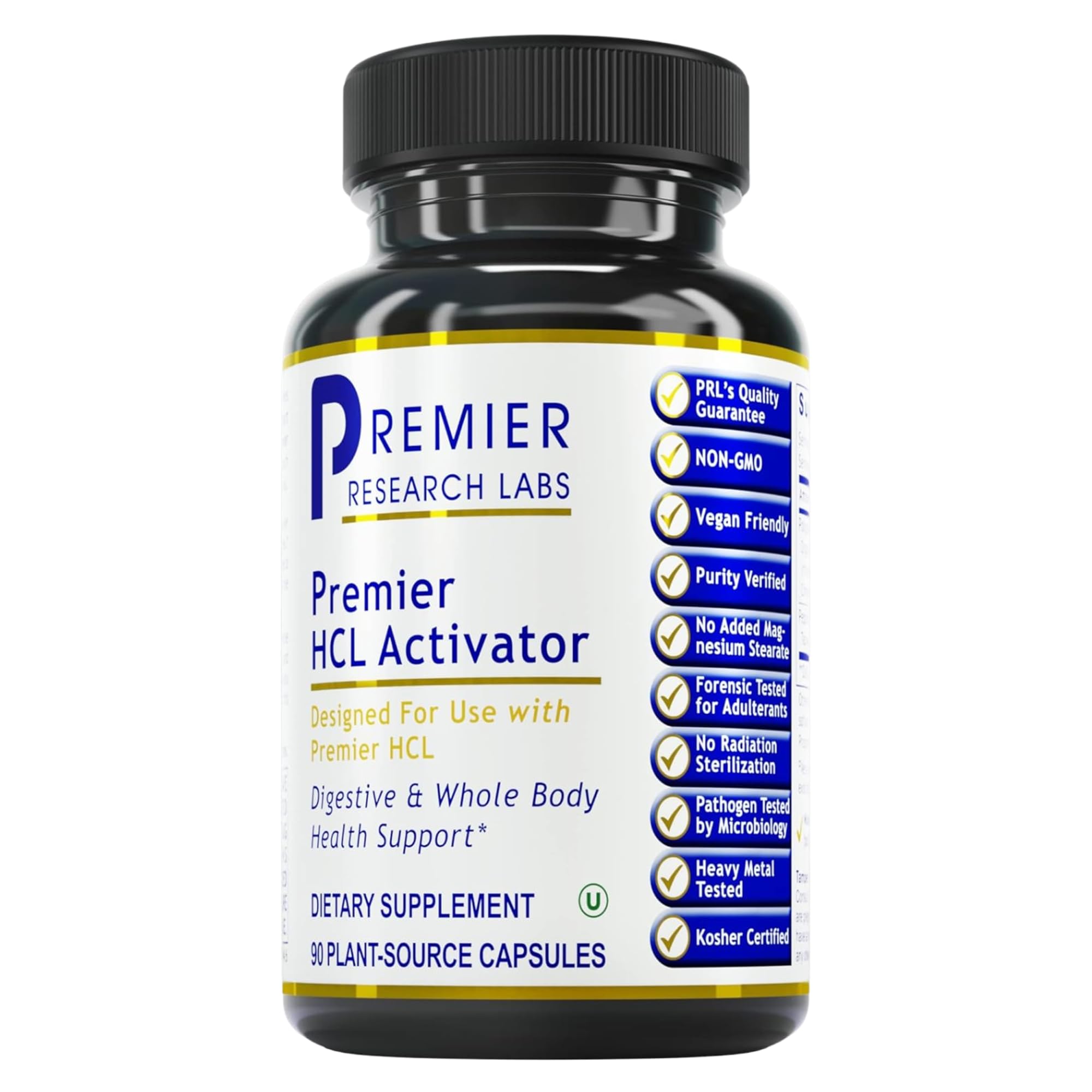 Premier Research Labs Premier HCL Activator - Pepsin Digestive Enzymes Supplement for Optimal Digestive Function for Men & Women, Low Stomach Acid, Nutrient Absorption - 90 Vegetarian Capsules Premier Research Labs Au supplements