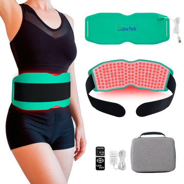 Dawfek Red Light Therapy Belt for Pain Relief Silicone Wearable Near Infrared Light Wrap Deep Dawfek Au supplements