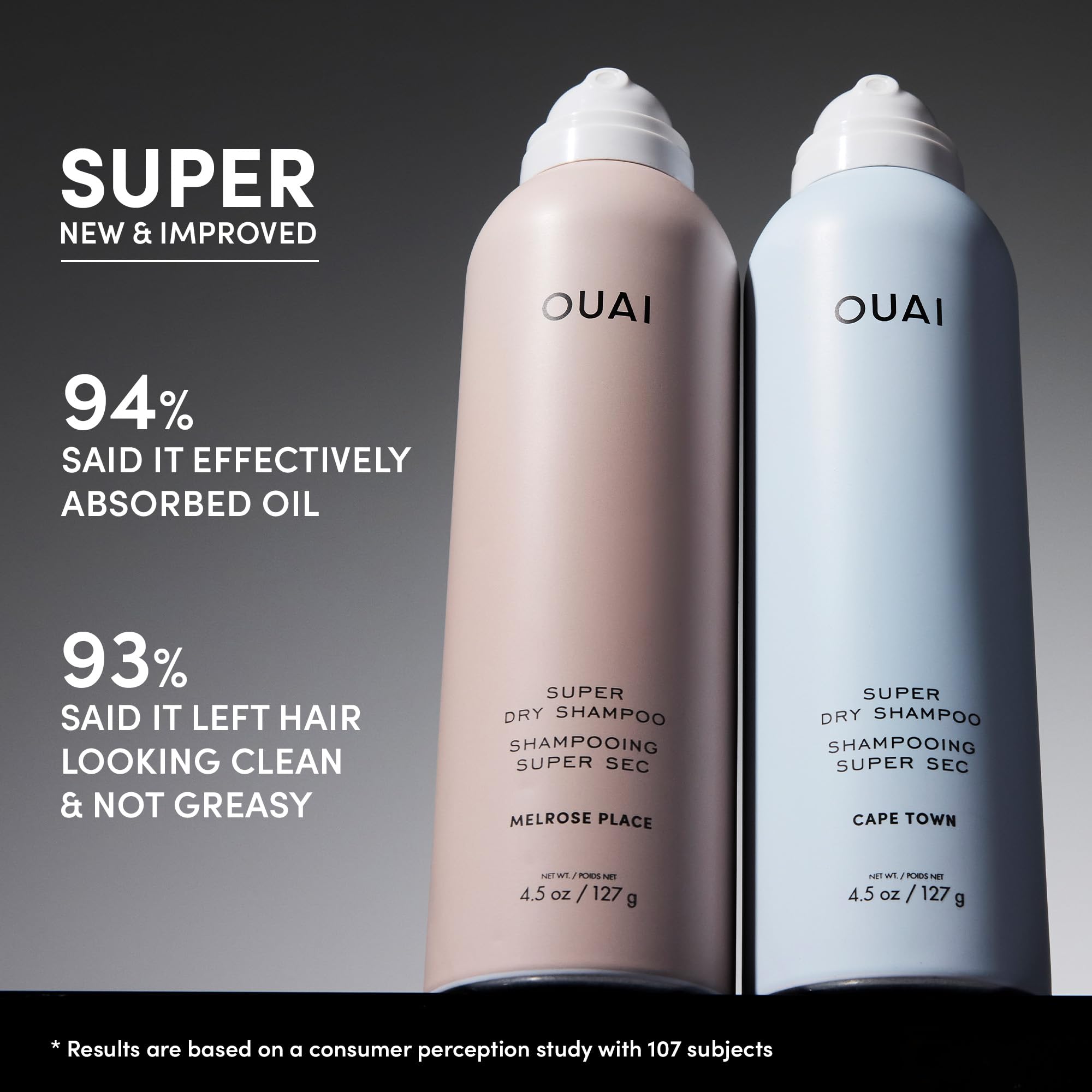 OUAI Super Travel Size Dry Shampoo - Volumizing Dry Shampoo - Absorbs Oil, Dirt & Sweat - Blends Seamlessly into Hair with Zero Residue & Enriched with a Long-Lasting Scent - Melrose Place (2 oz) OUAI Au supplements