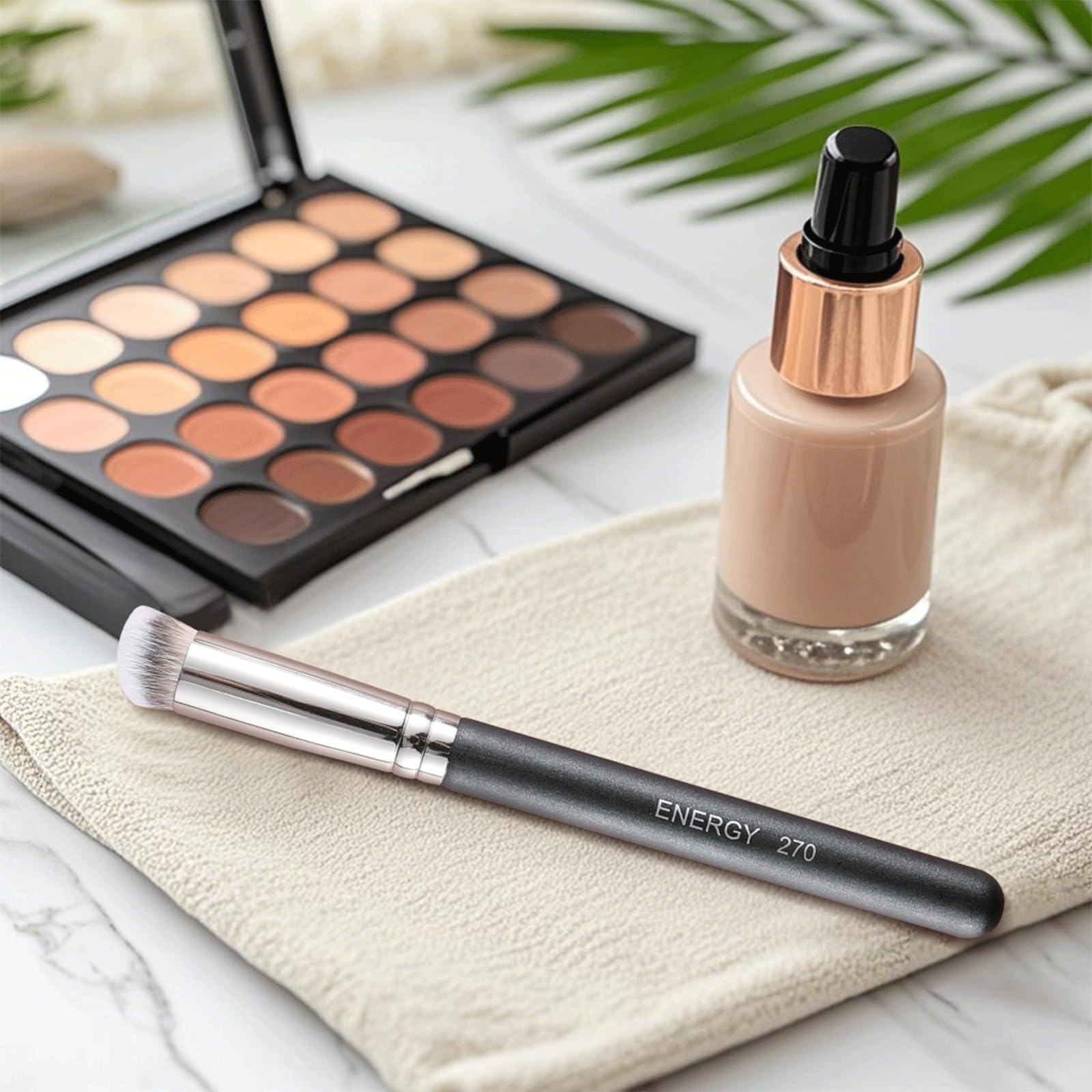 ENERGY Concealer Brush Under Eye Mini Angled Flat Top Kabuki Nose Contour Brush for Concealing Blending Setting Buffing with Powder Liquid Cream Cosmetic Pro Small Makeup Foundation brushes 270 ENERGY Au supplements