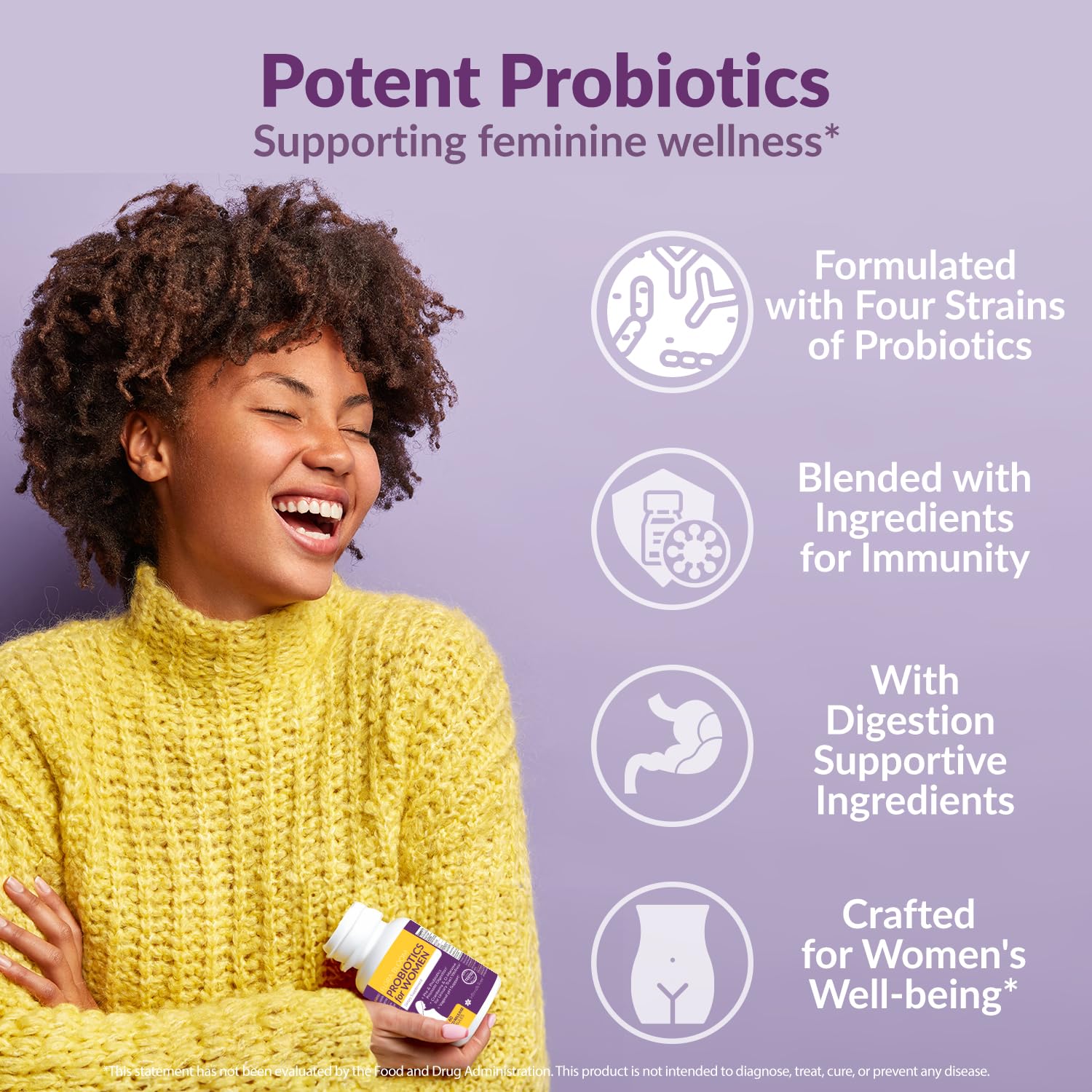 Complete Vaginal Probiotics for Women - w/Added Cranberry, D-mannose to Promote Intimate Rose Au supplements