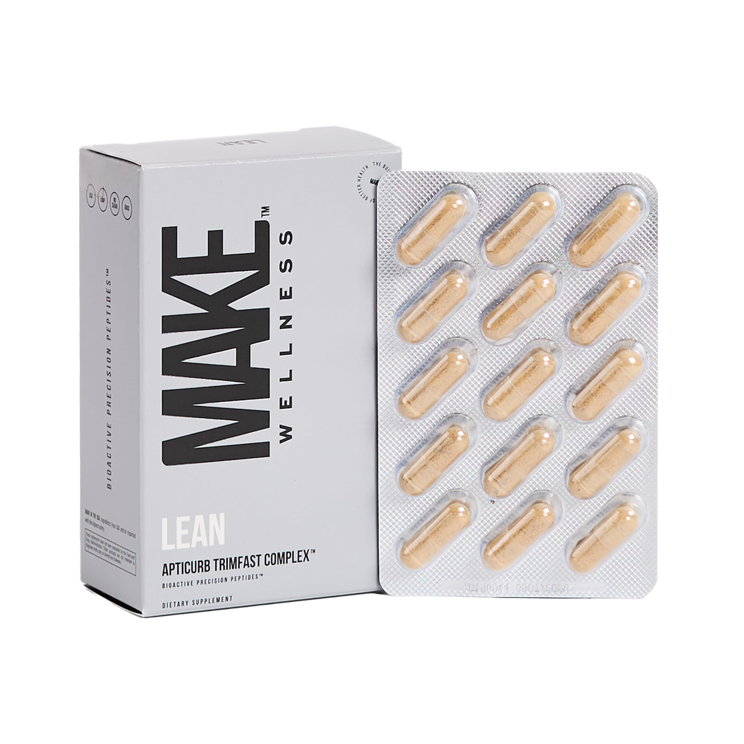 Make Wellness Lean Peptide Supplement | Supports Overall Wellness, Normal Muscle Health & Active Lifestyles | Bioactive Peptide Blend | Clean, Non-GMO Formula | 30 Servings for Daily Nutrition Make Wellness Au supplements