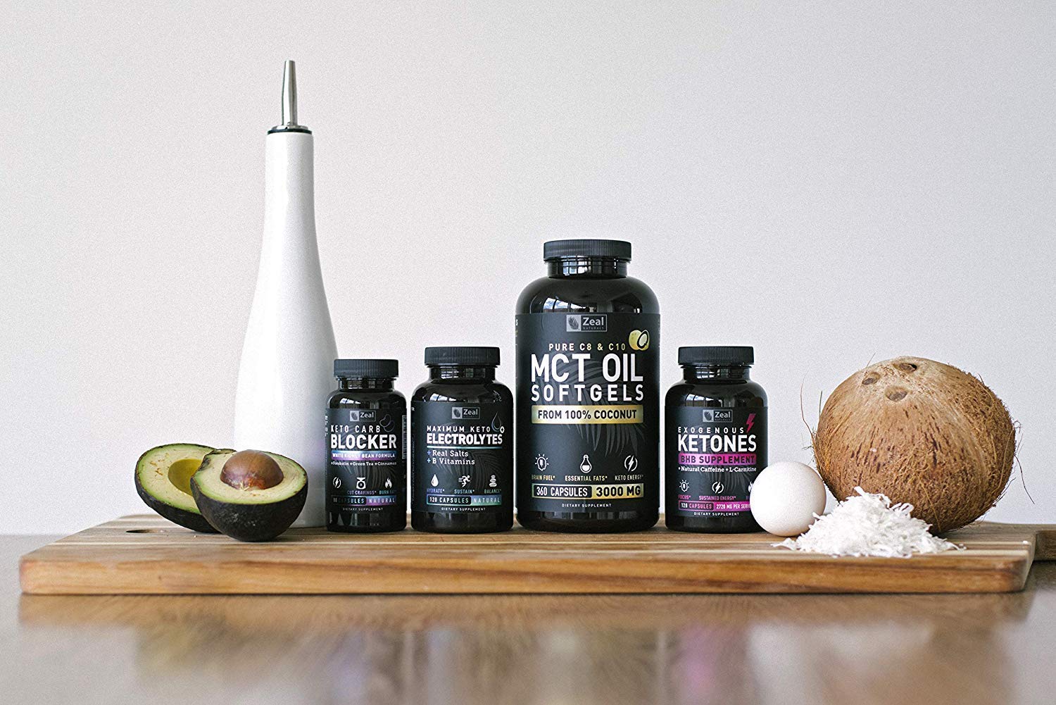 Pure MCT Oil Capsules (360 Softgels | 3000mg) 4 Month Supply Keto Pills w Unrefined Coconut Zeal Naturals Au supplements