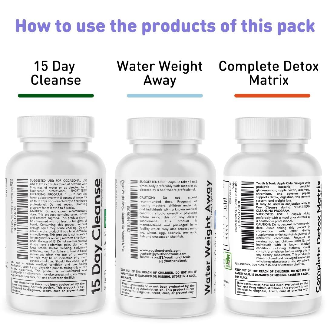Youth & Tonic Complete Body Detox for Cleanse, Normal Acidity Gut Level and Water Youth & Tonic Au supplements
